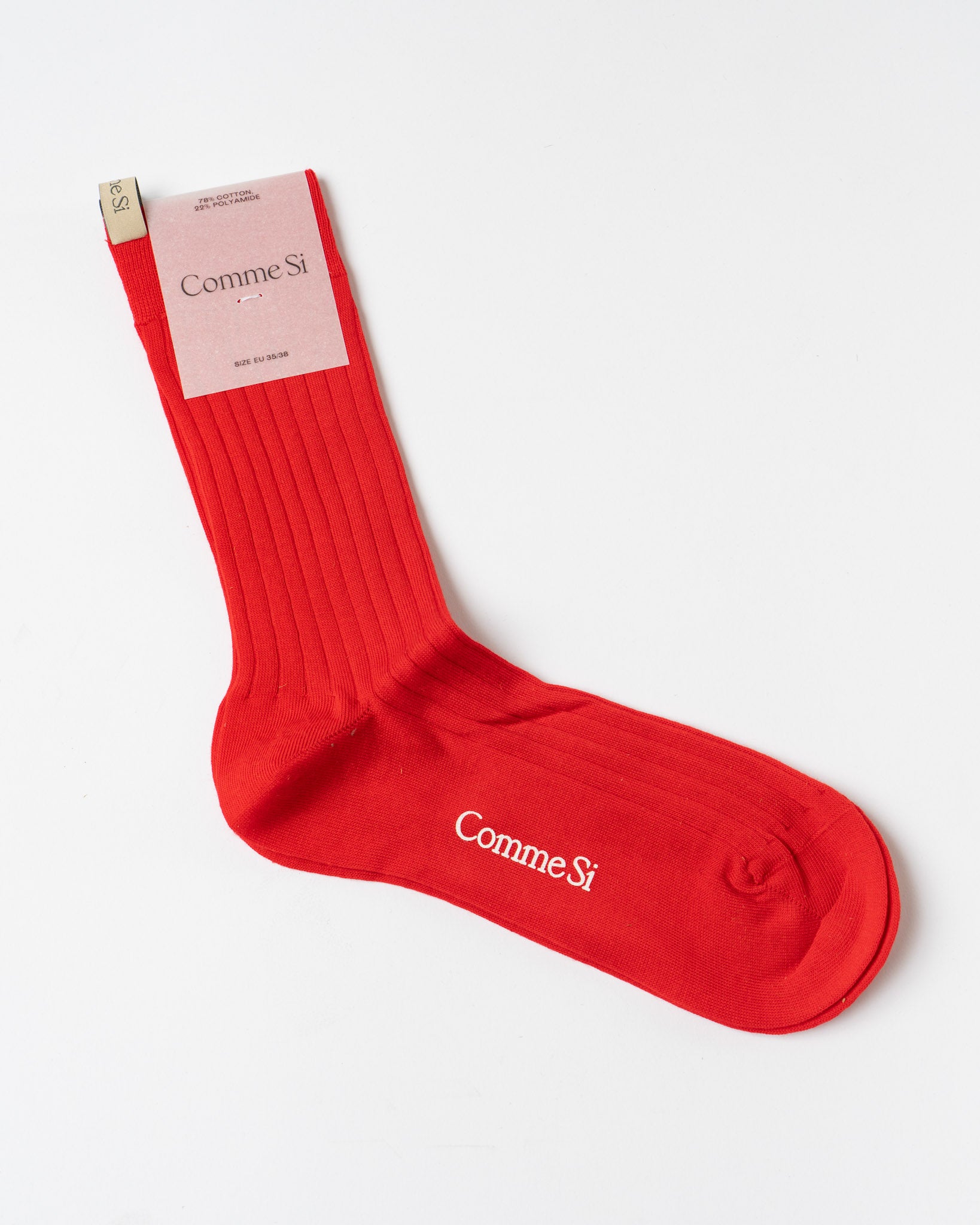 Comme Si The Yves Sock in Scarlet