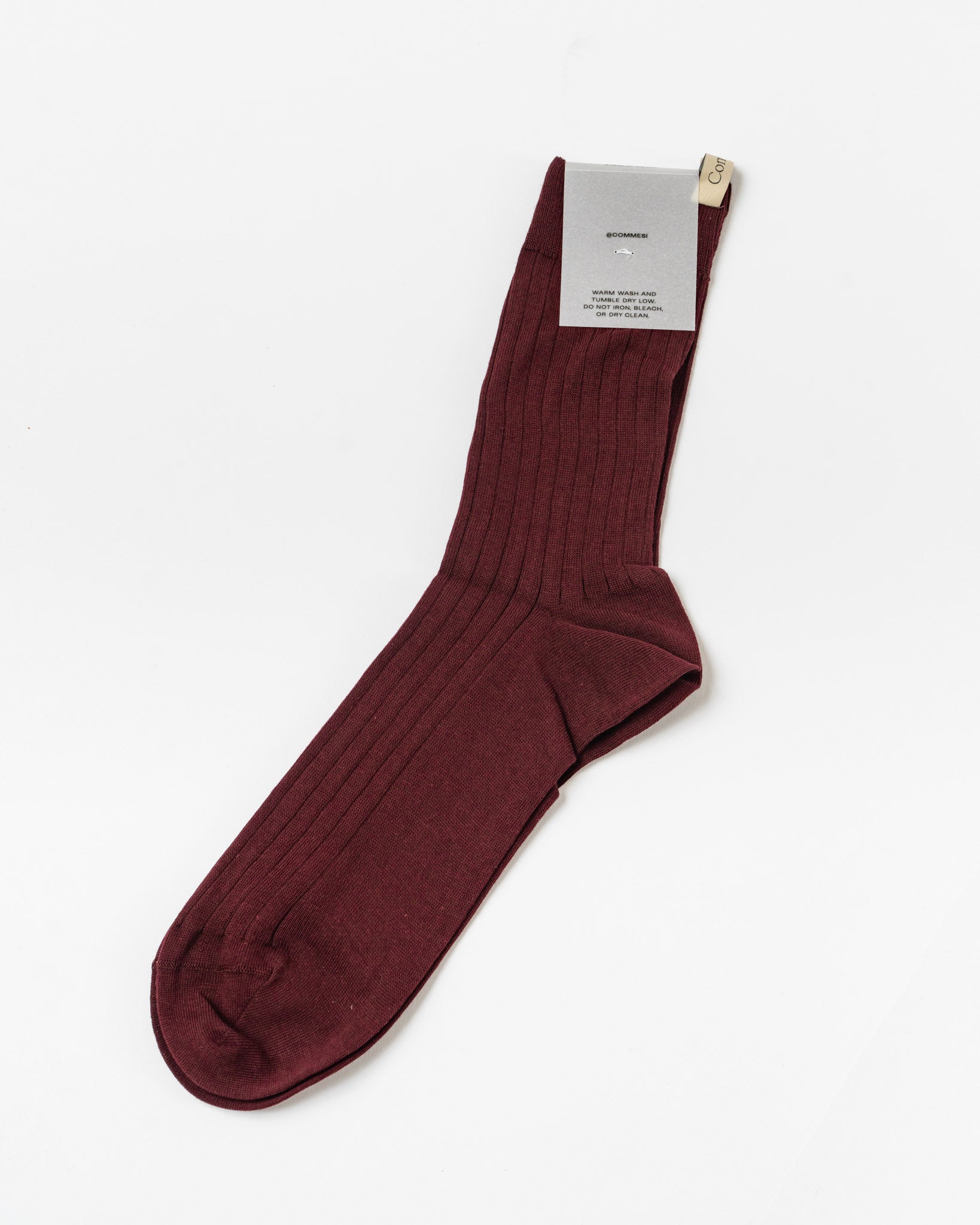 Comme Si Yves Sock in Maroon