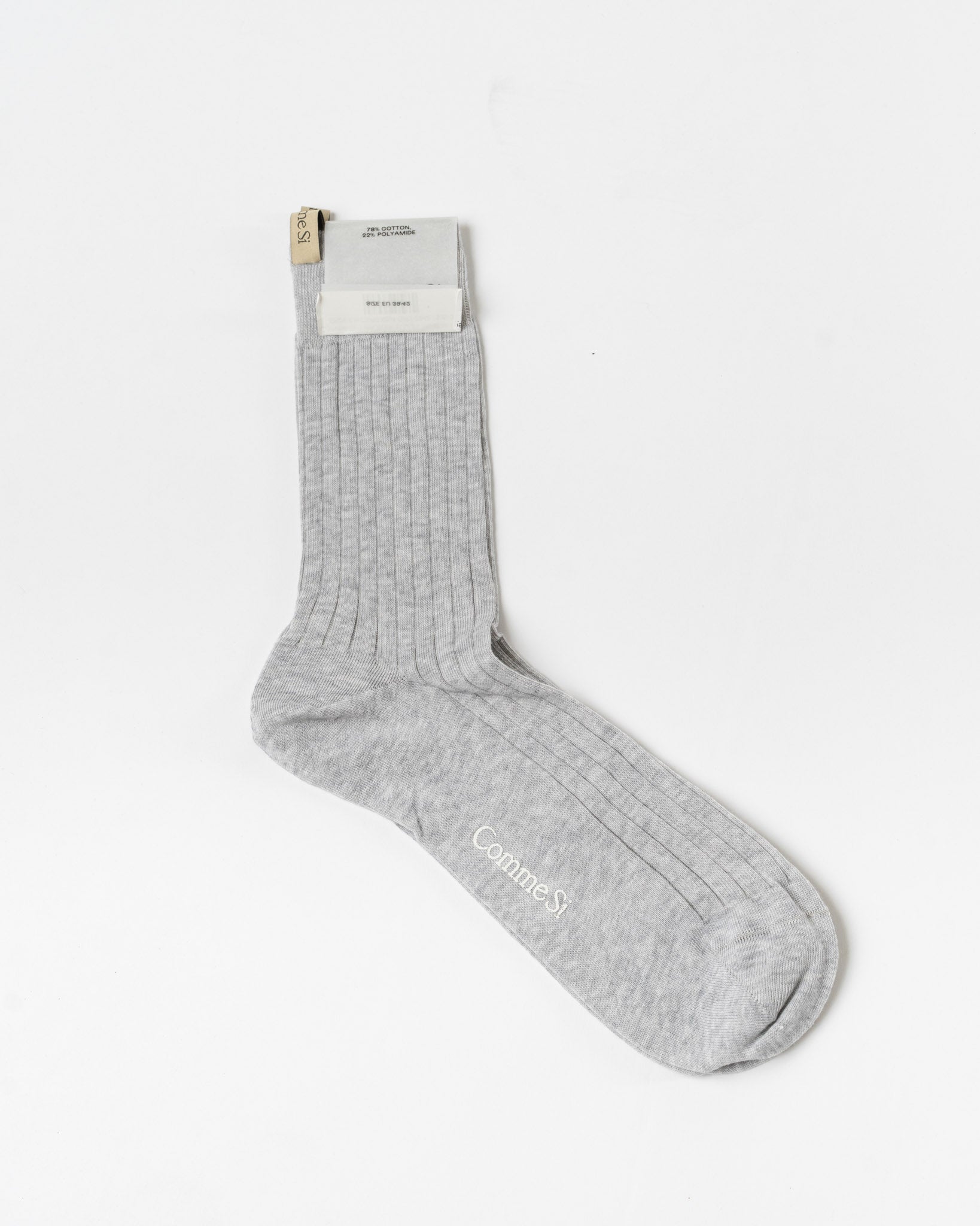 Comme Si Yves Sock in Light Heather Grey