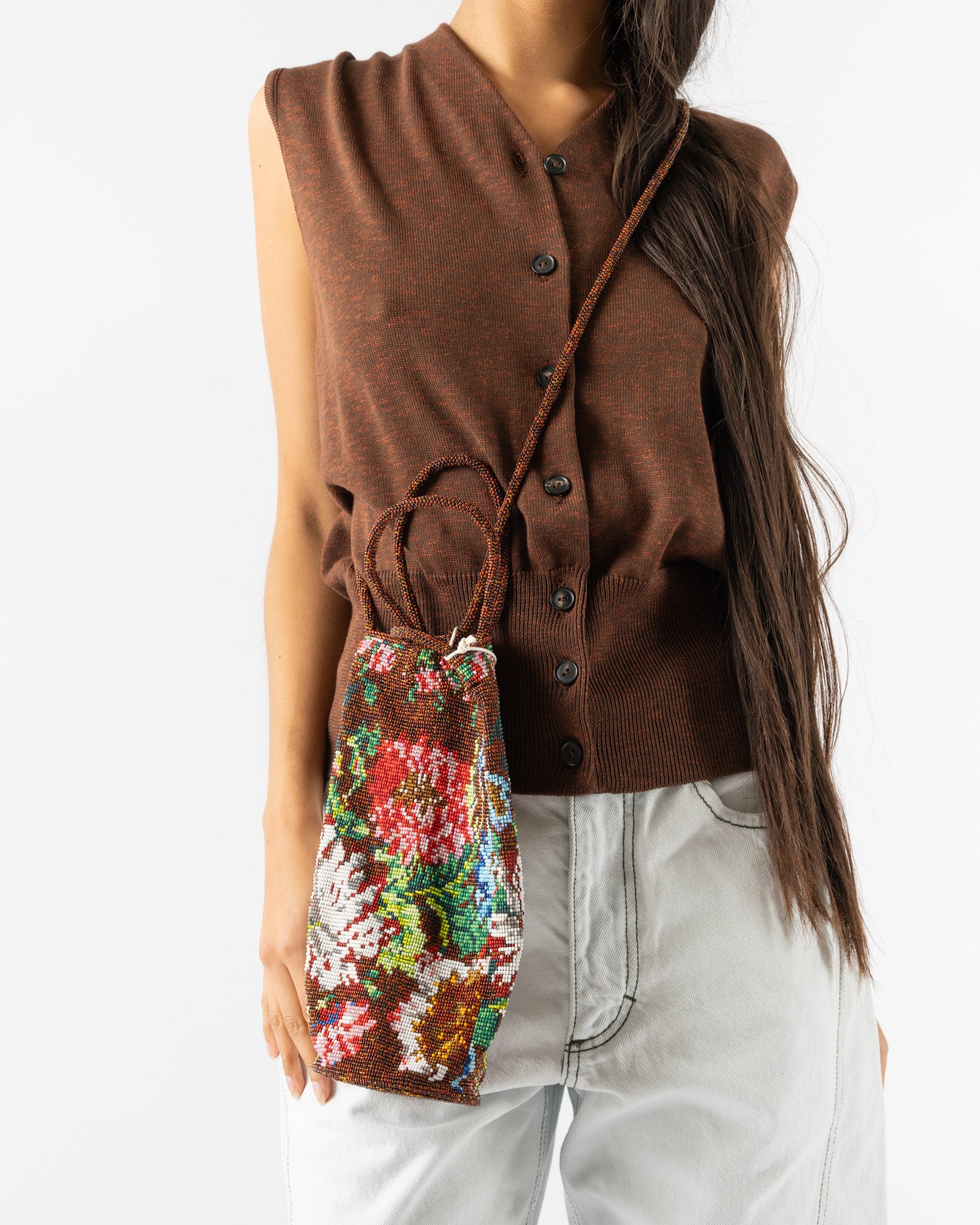 Cordera Handmade Beaded Bag in Peonia