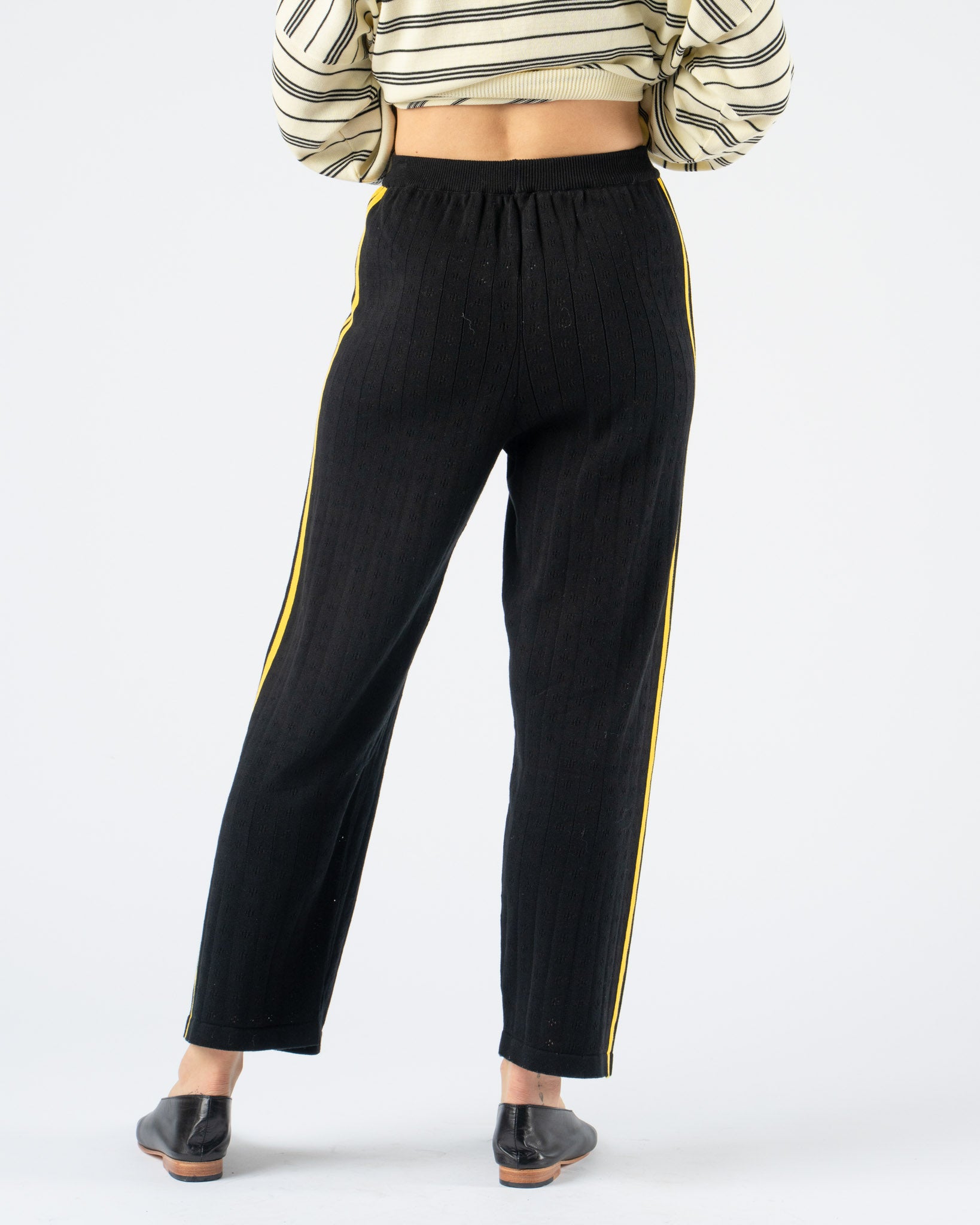 Cordera Organic Cotton Pointelle Pants in Black