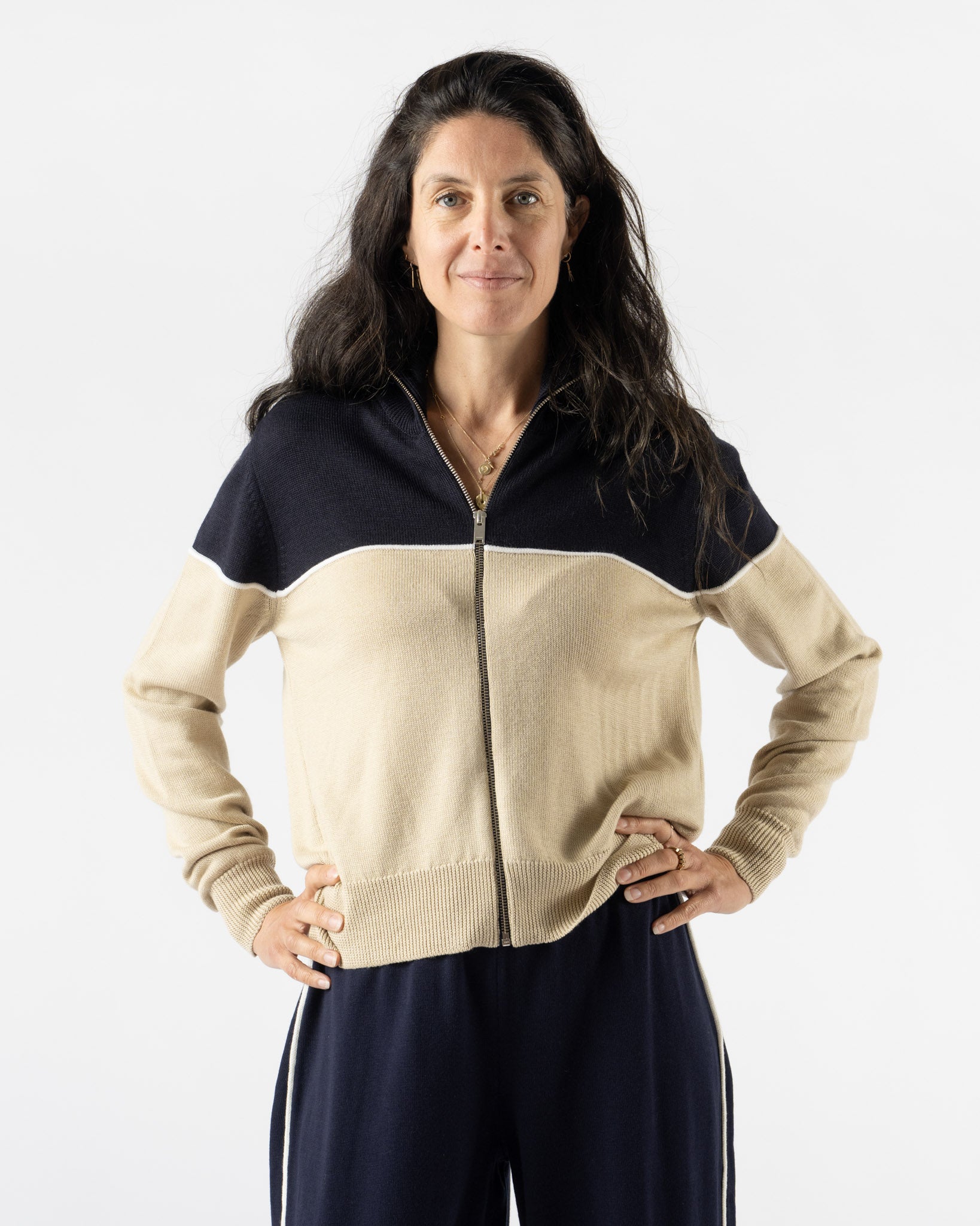 Cordera Merino Wool Colorblock Cardigan