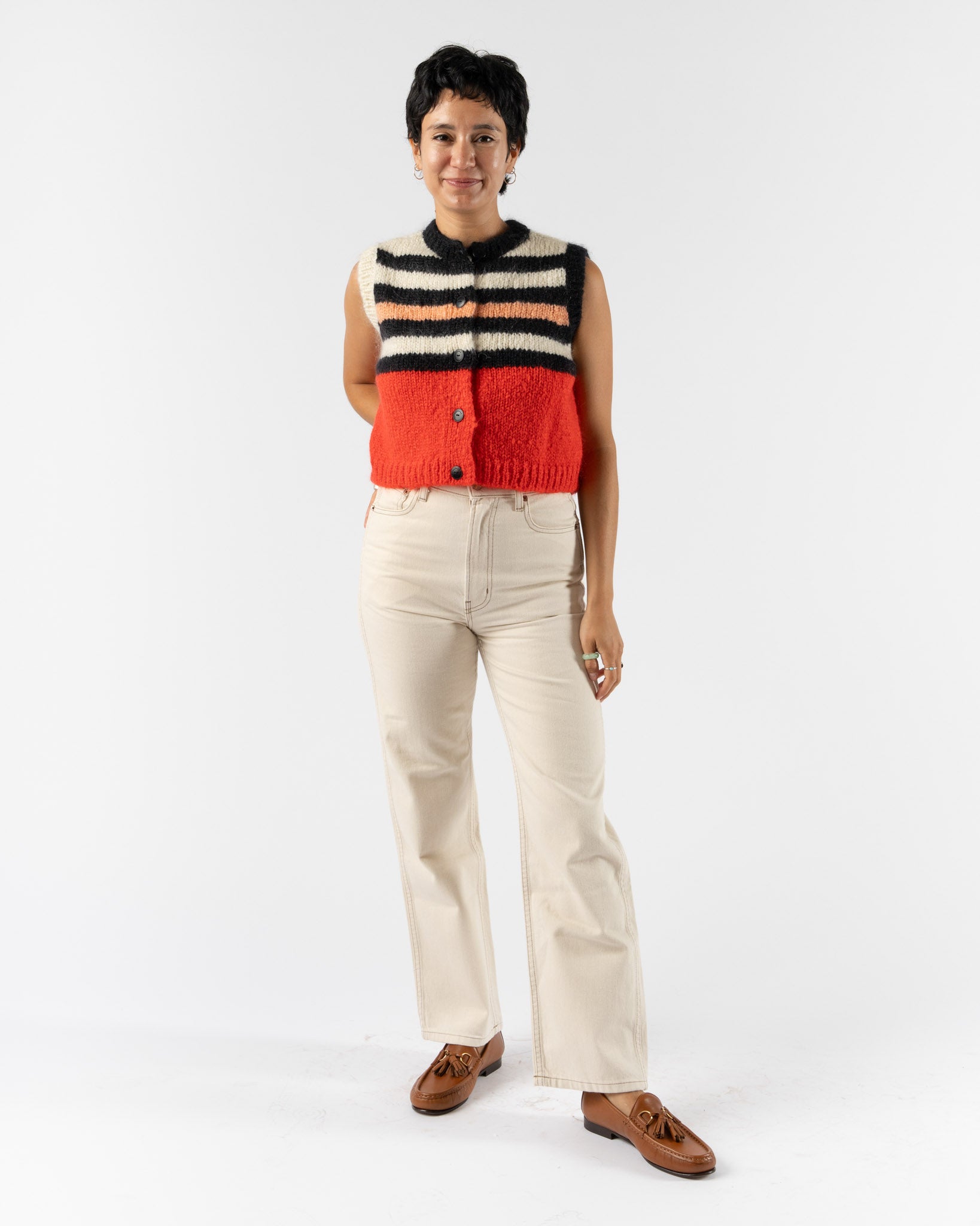 Cordera Mohair Striped Waistcoat