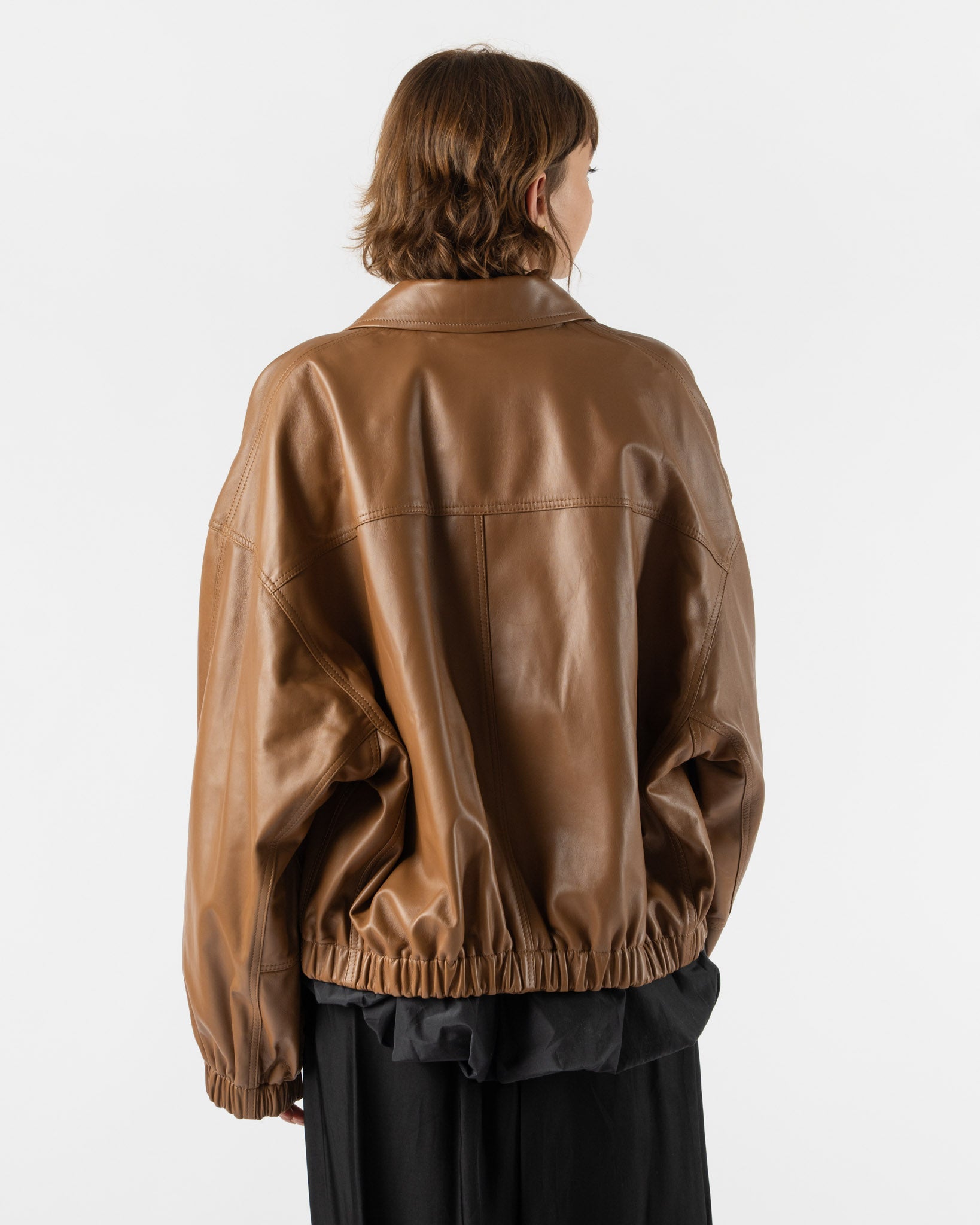 Cordera Nappa Bomber Jacket in Tan