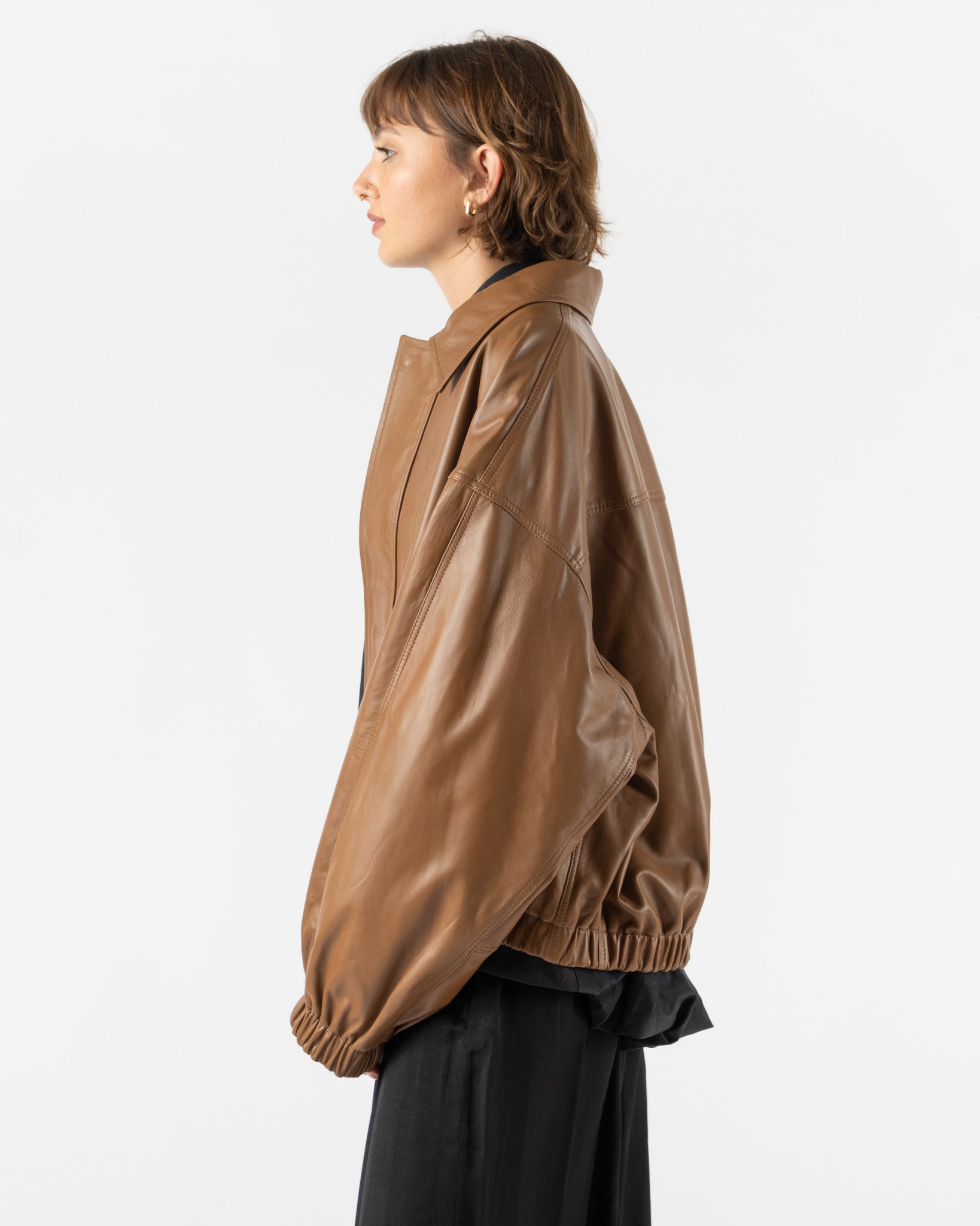 Cordera Nappa Bomber Jacket in Tan