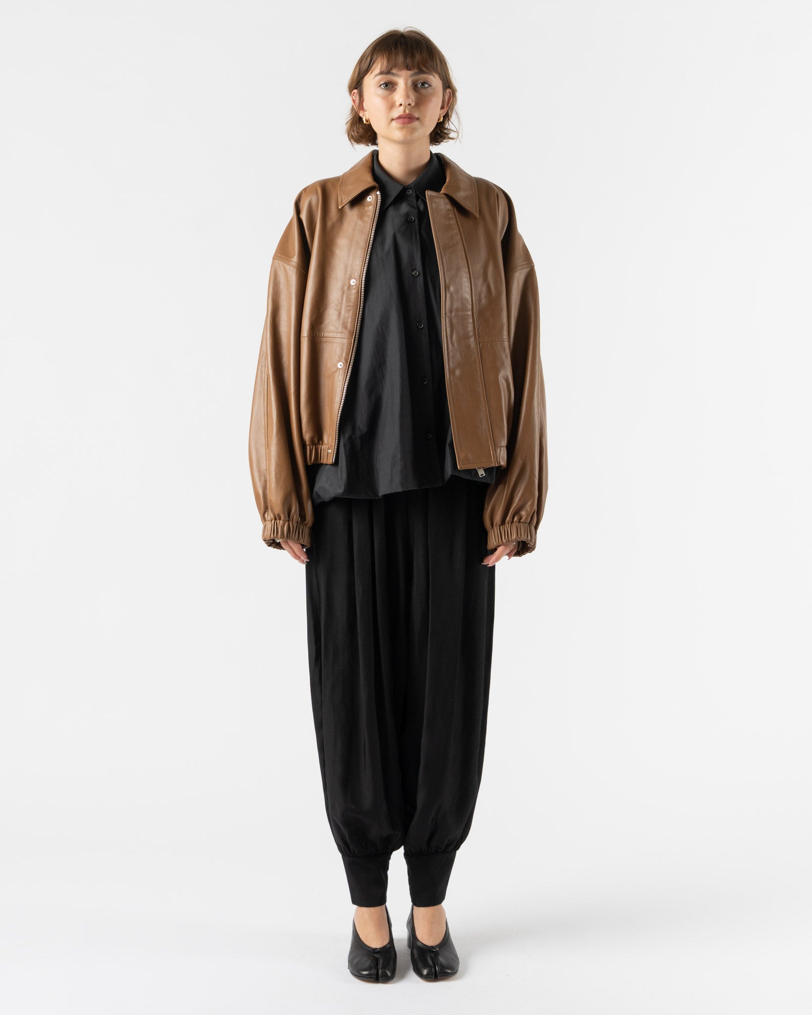 Cordera Nappa Bomber Jacket in Tan