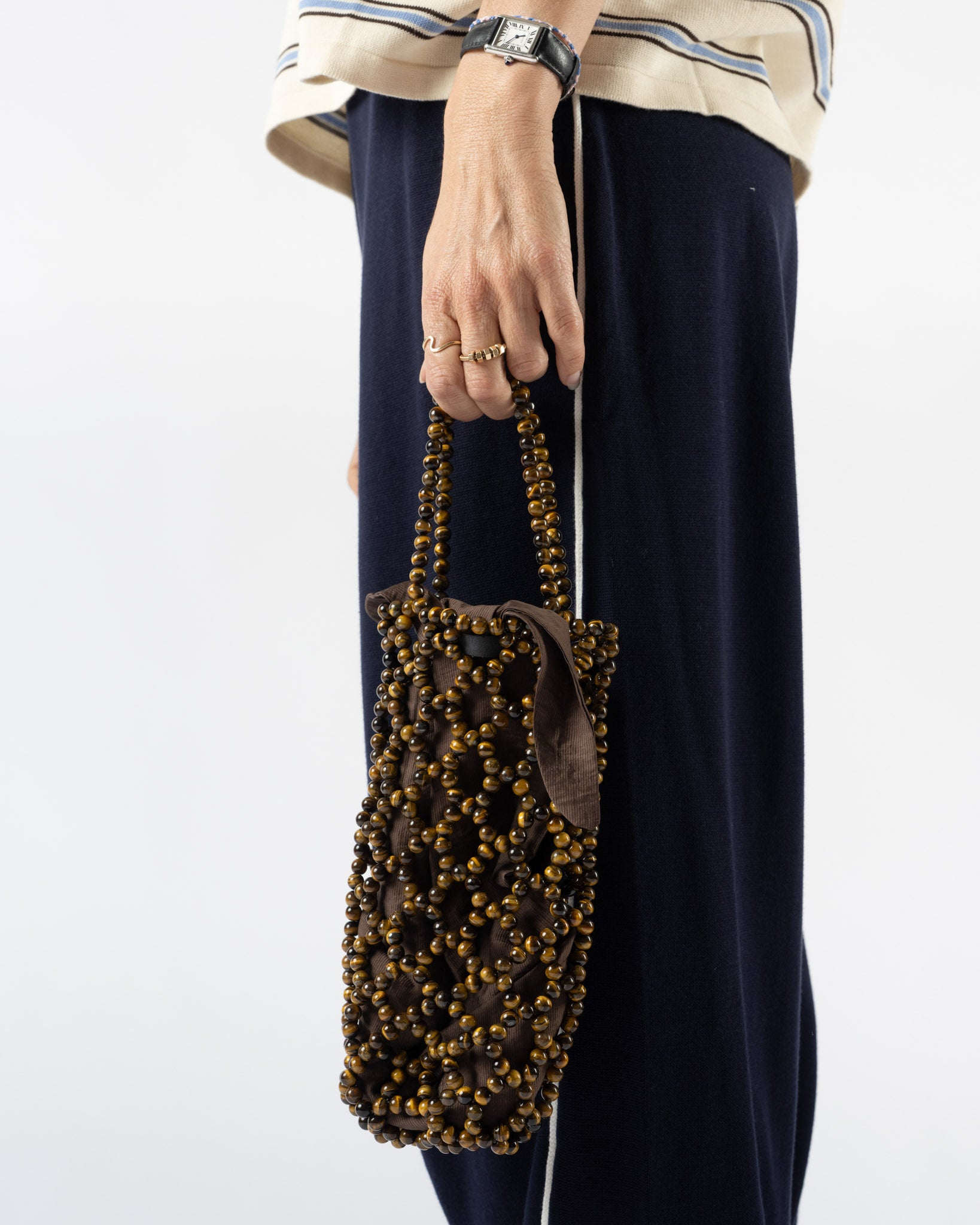 Cordera Handmade Beaded Bag Ojo de Tigre