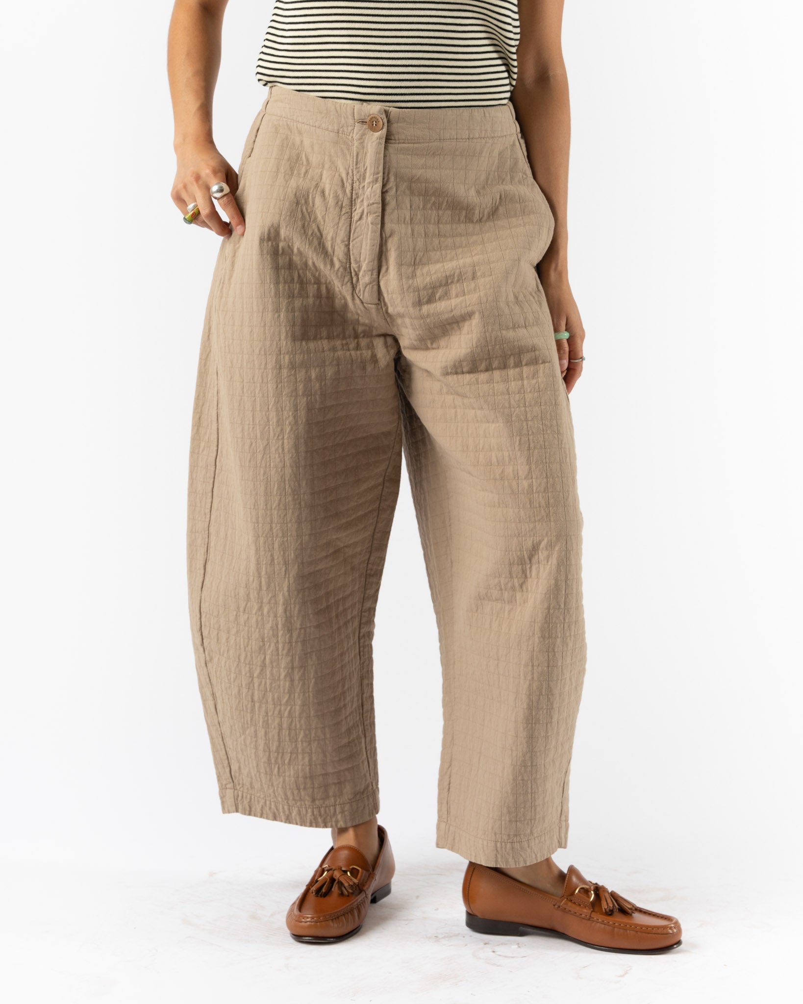 Cordera Padded Curved Pants in Toasted