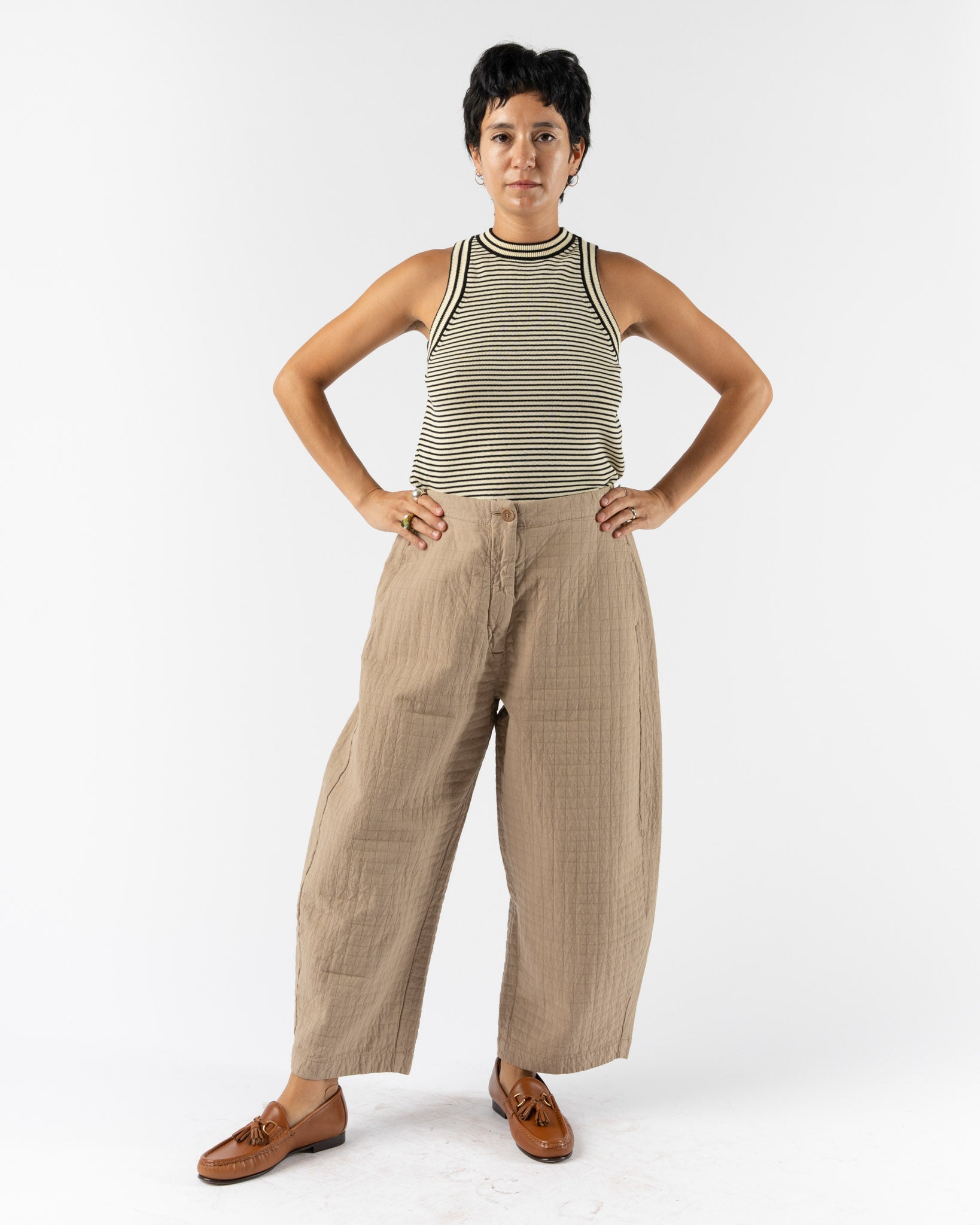 Cordera Padded Curved Pants in Toasted
