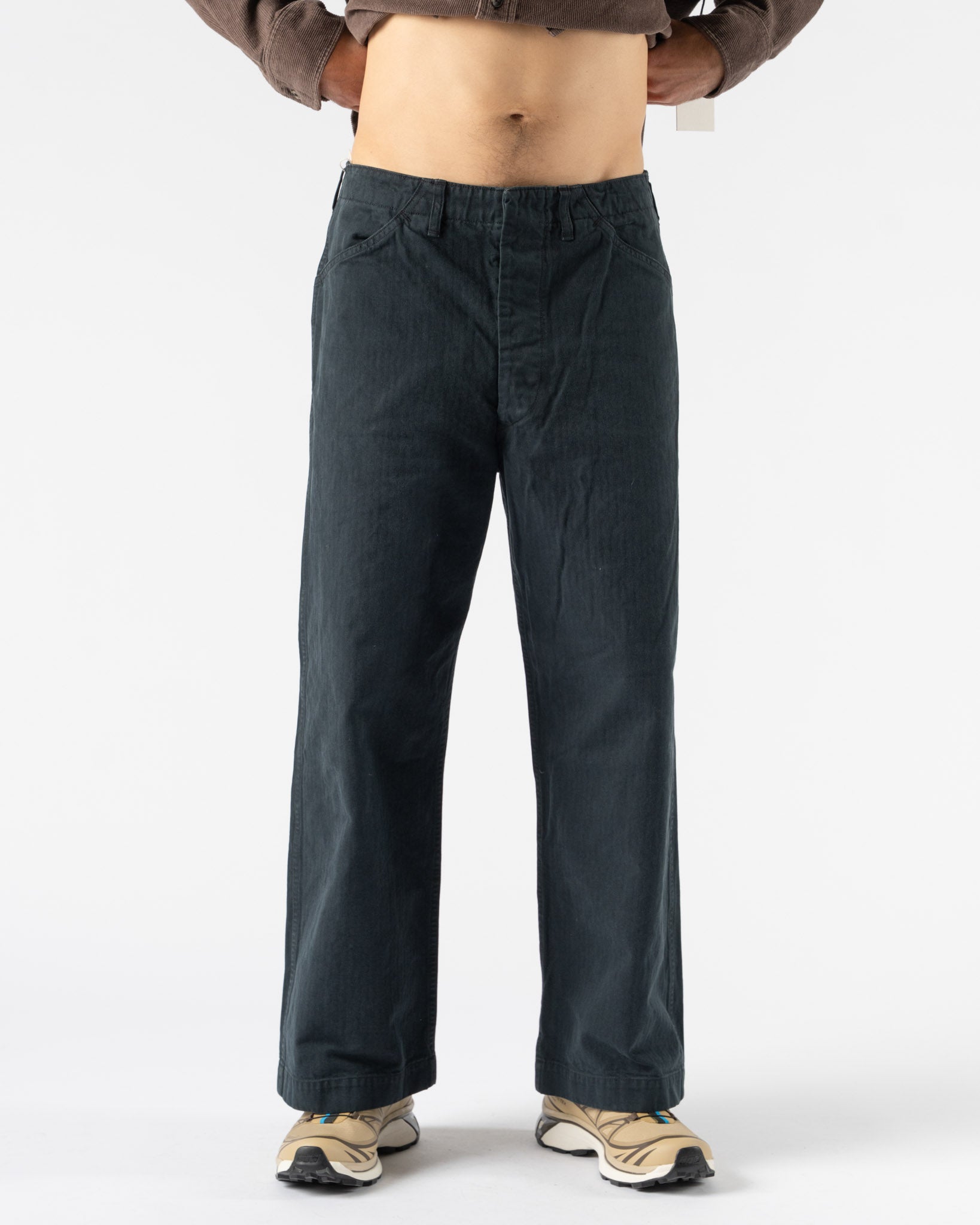 orSlow USMC HB Wide Fit Utility Trousers Black Curated at Jake and  display picture 1