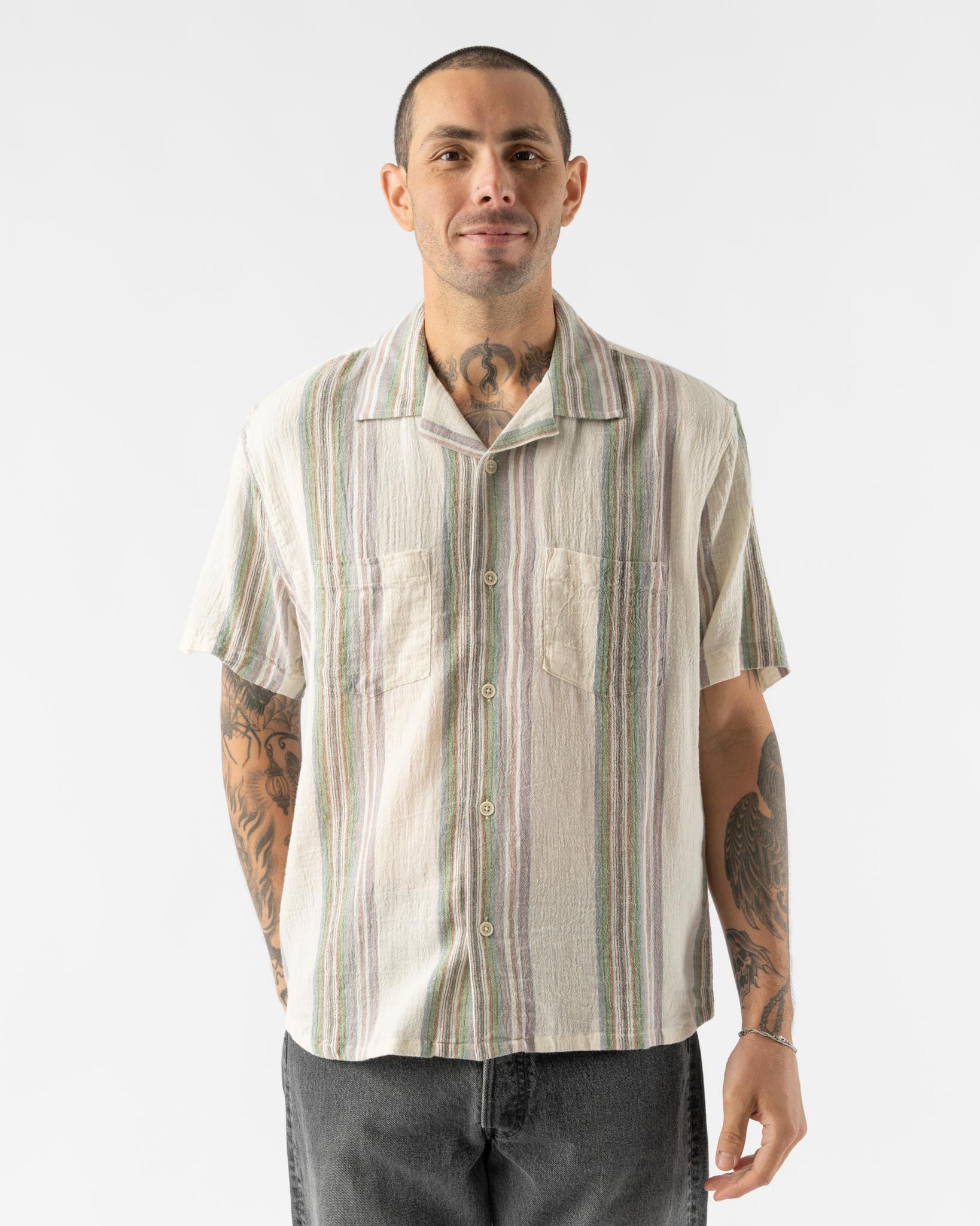 Corridor Riis SS Camp Shirt in Natural