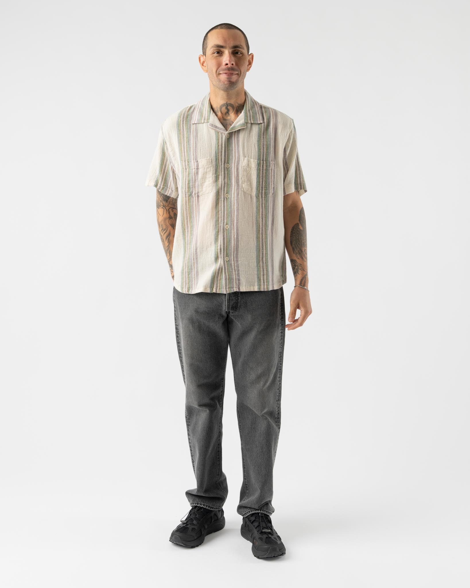 Corridor Riis SS Camp Shirt in Natural