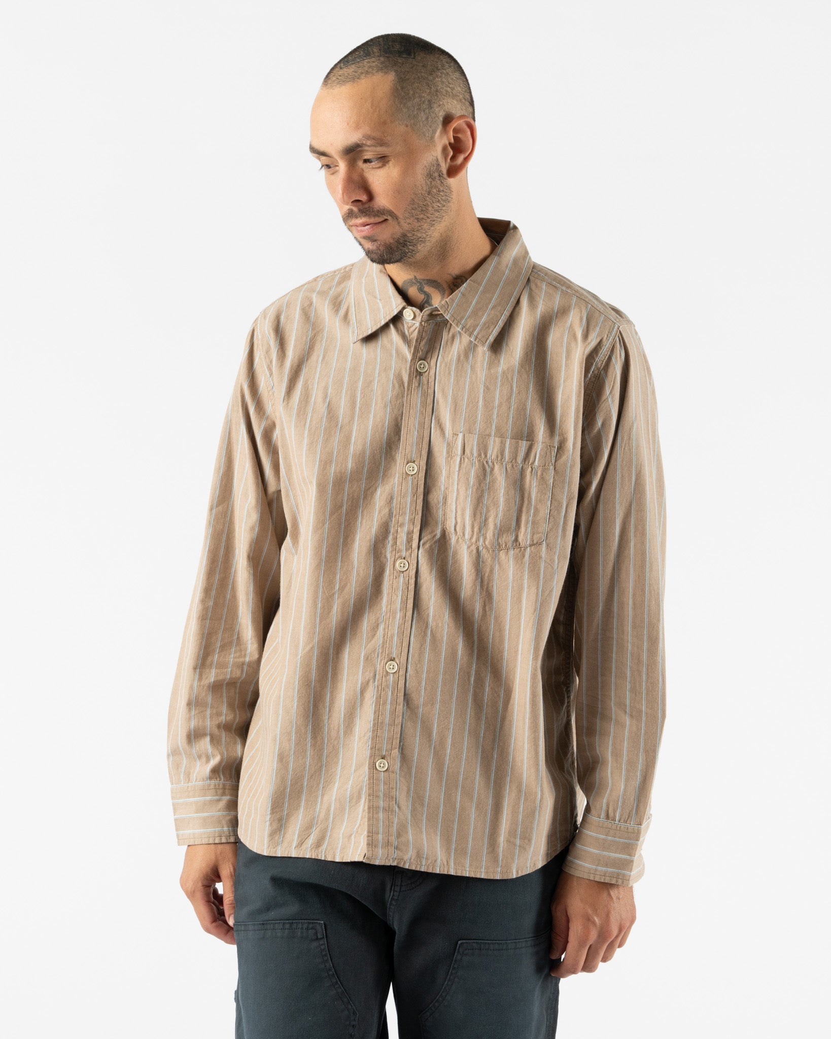 Corridor Tan Stripe Long Sleeve