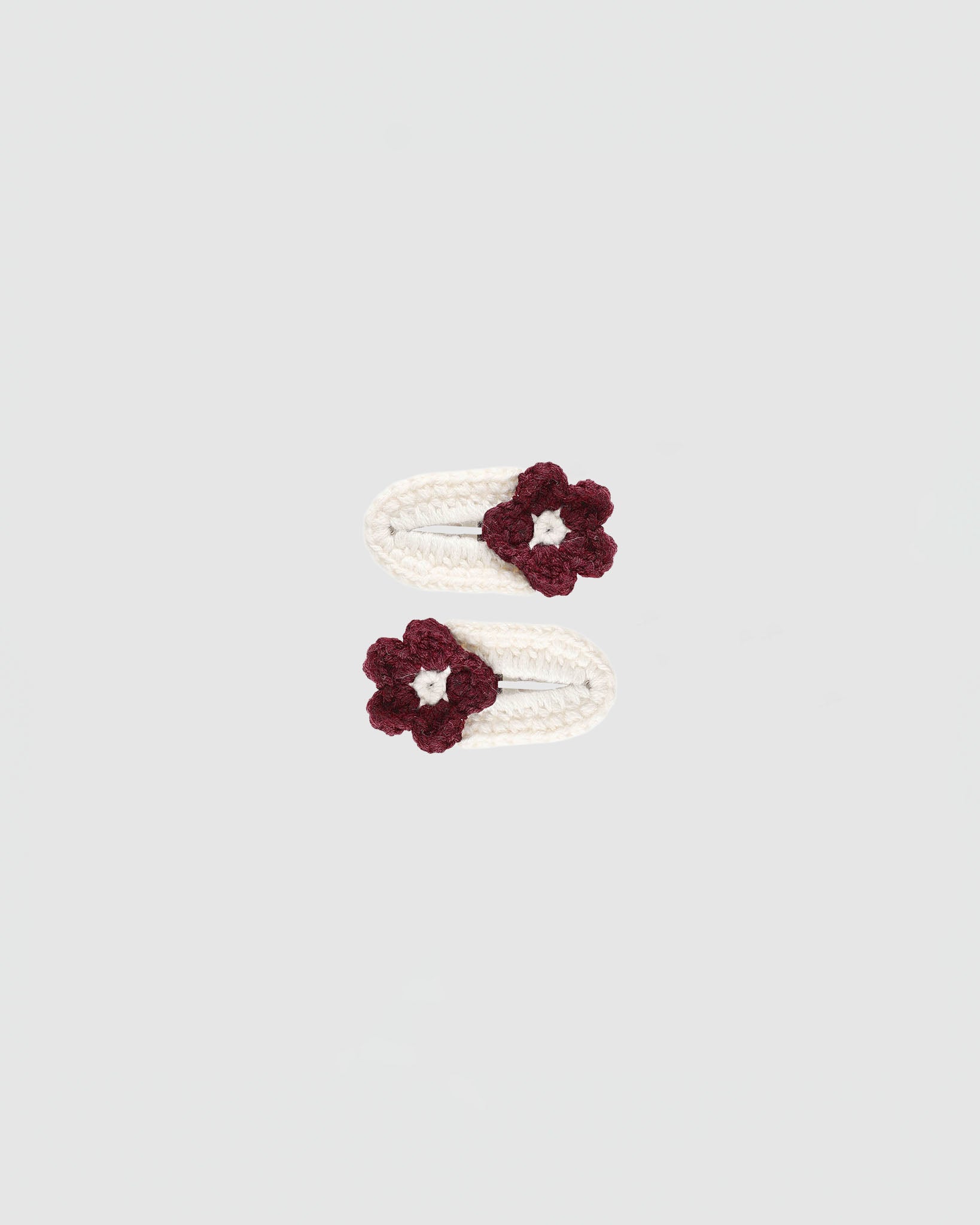 Rylee + Cru Burgundy Crochet Clips