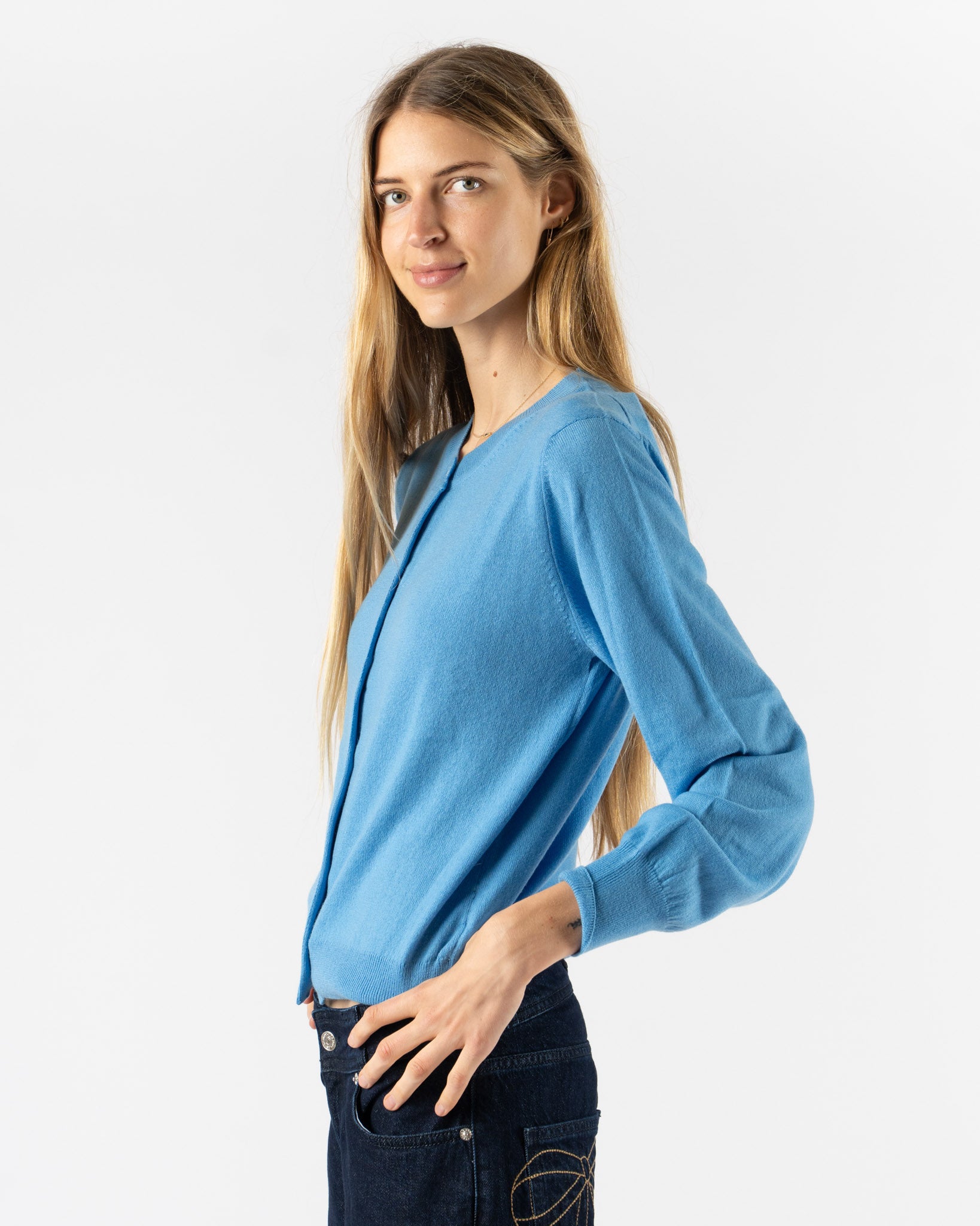 &Daughter Enya Cardigan in Blue