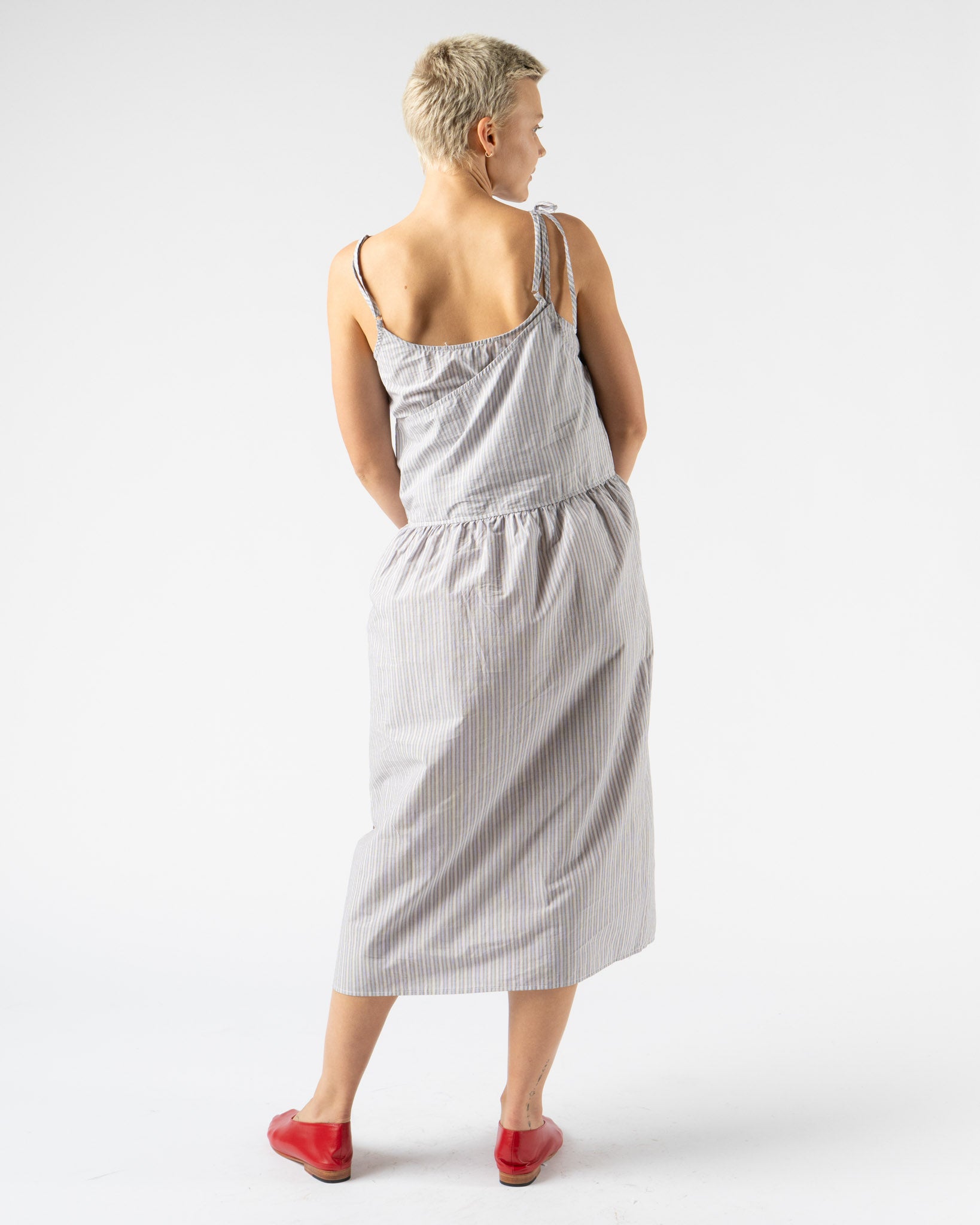 Deiji Studios Double Layer Dress in Seas Stripe