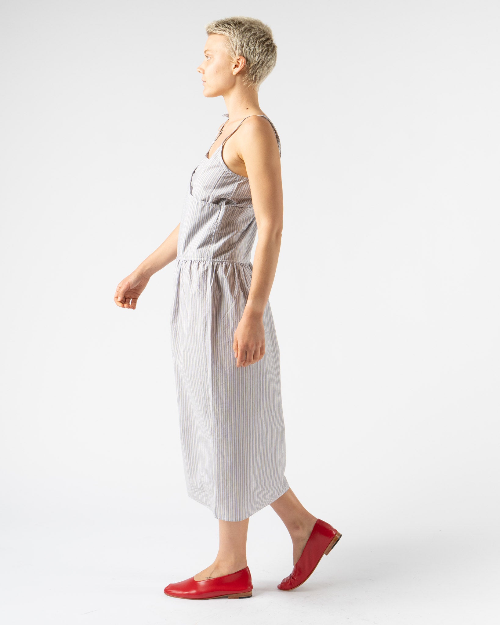Deiji Studios Double Layer Dress in Seas Stripe