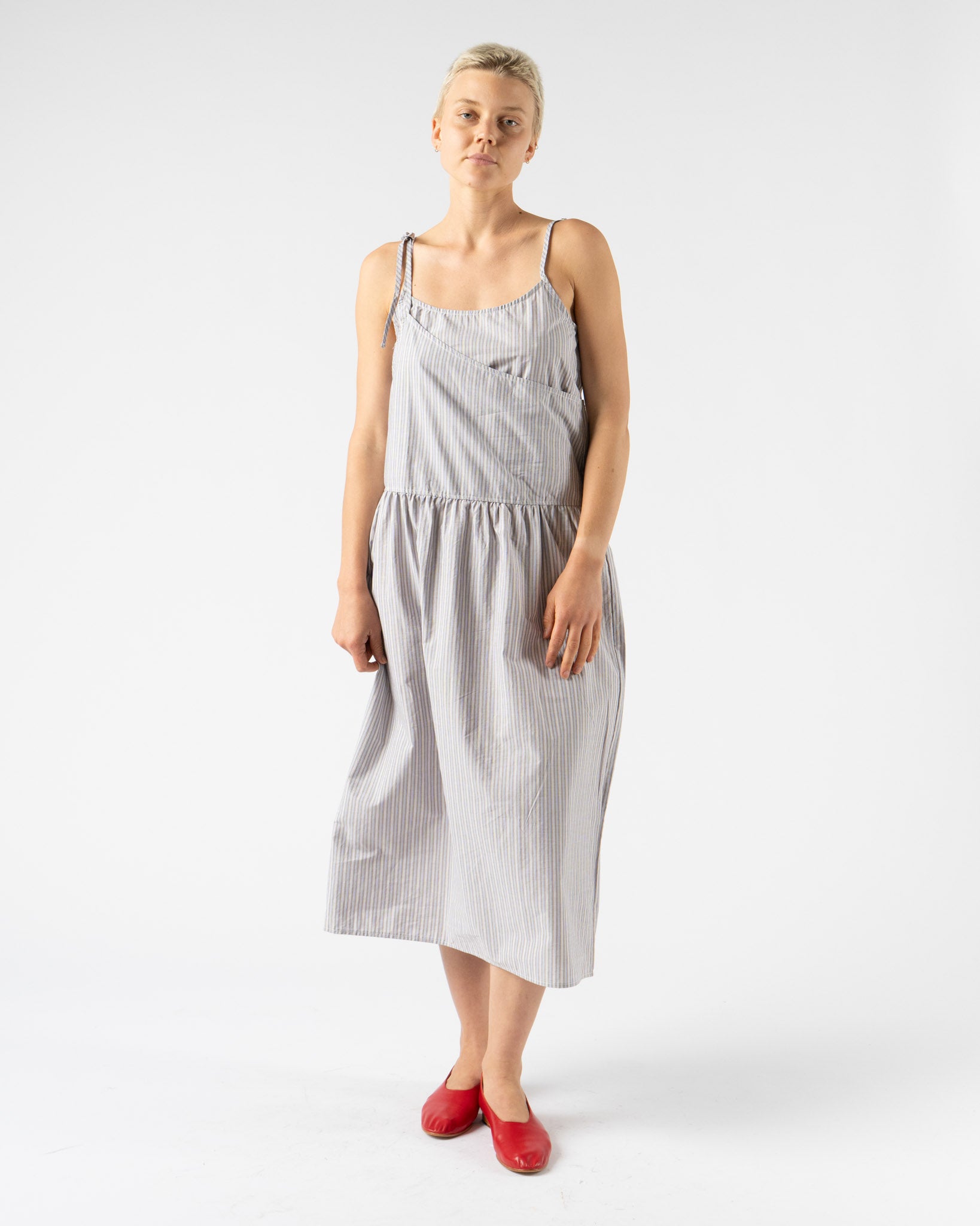 Deiji Studios Double Layer Dress in Seas Stripe