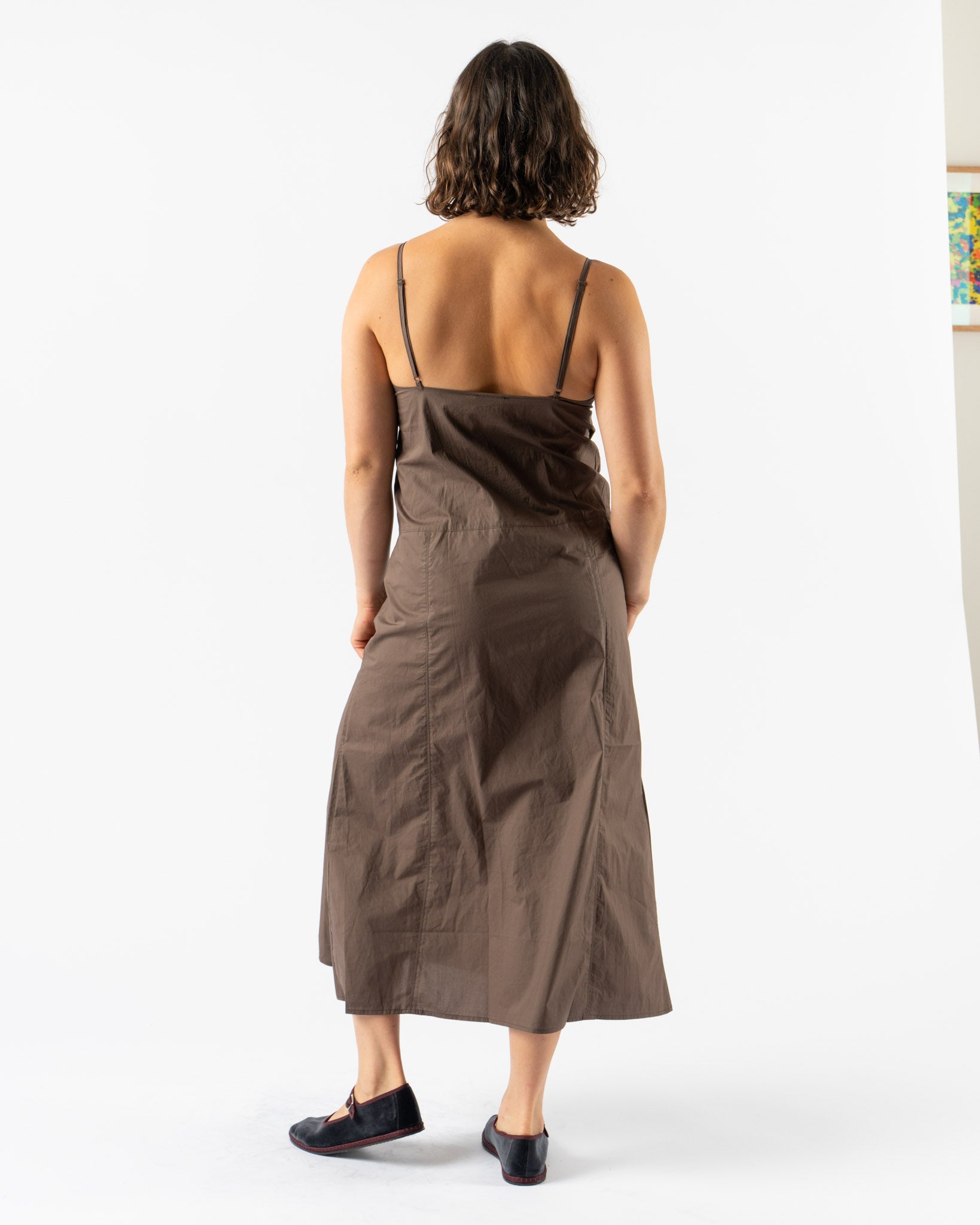 Deiji Studios Double Seam Dress in Chocolate