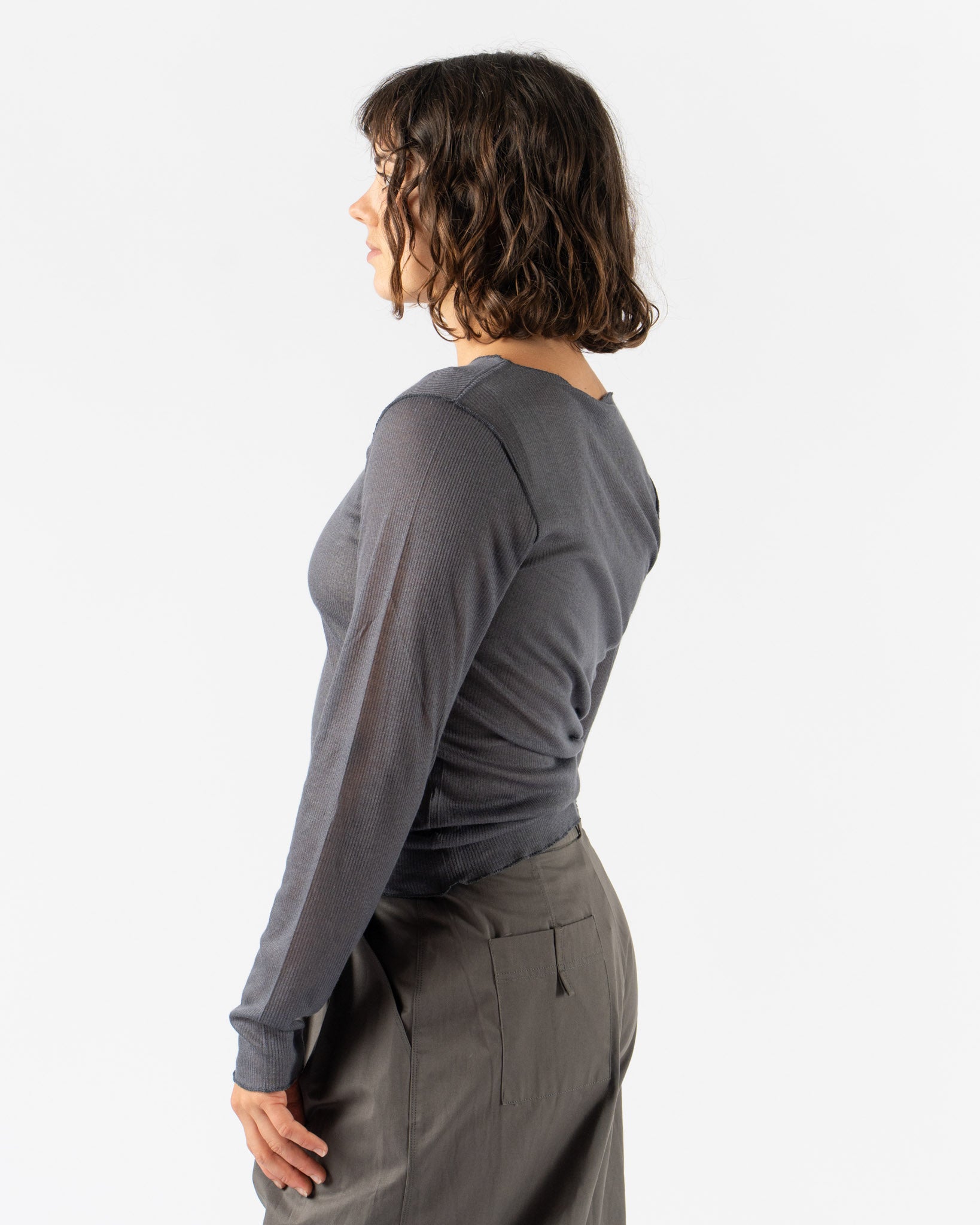 Deiji Studios Knit Long Sleeve in Steel