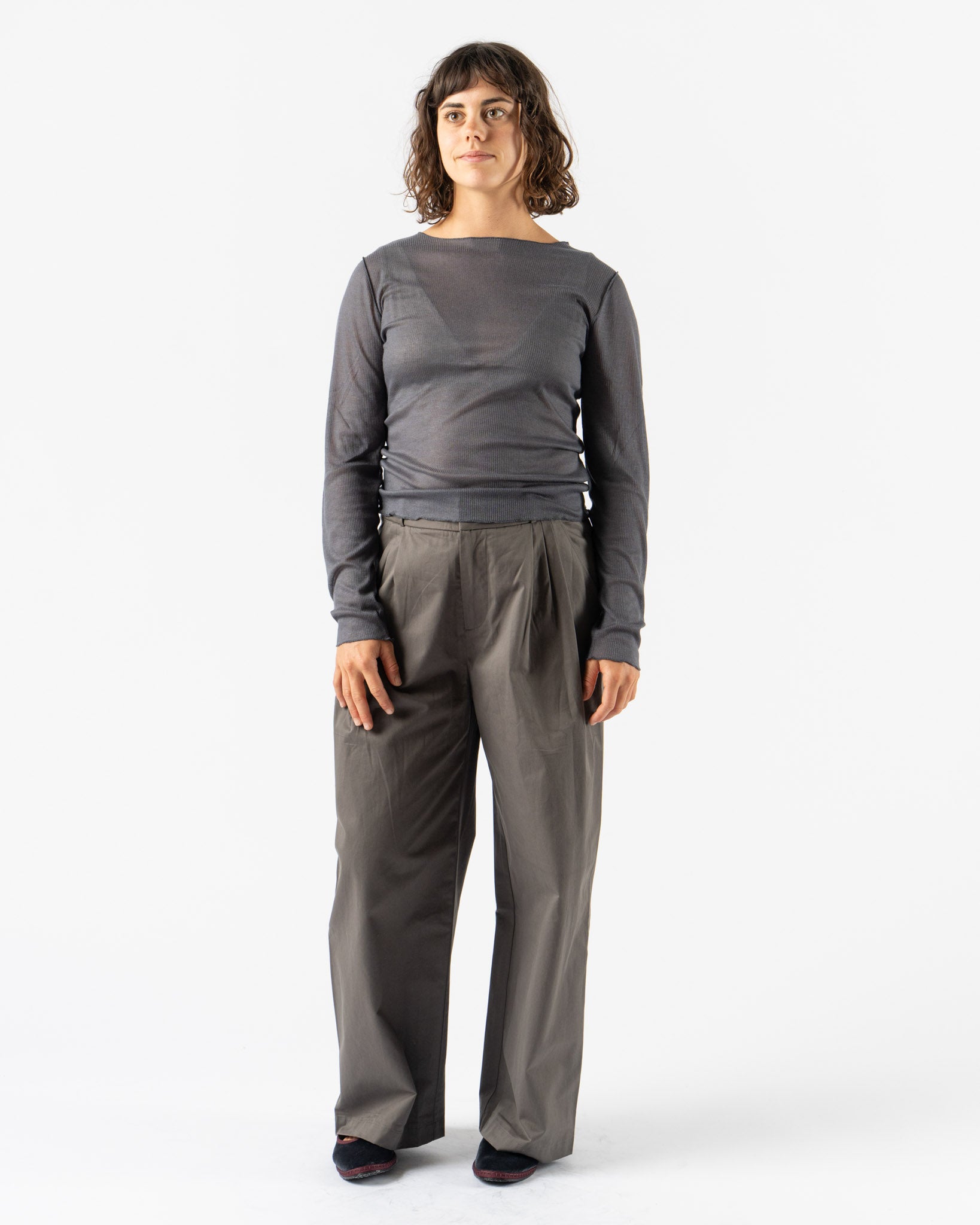 Deiji Studios Knit Long Sleeve in Steel