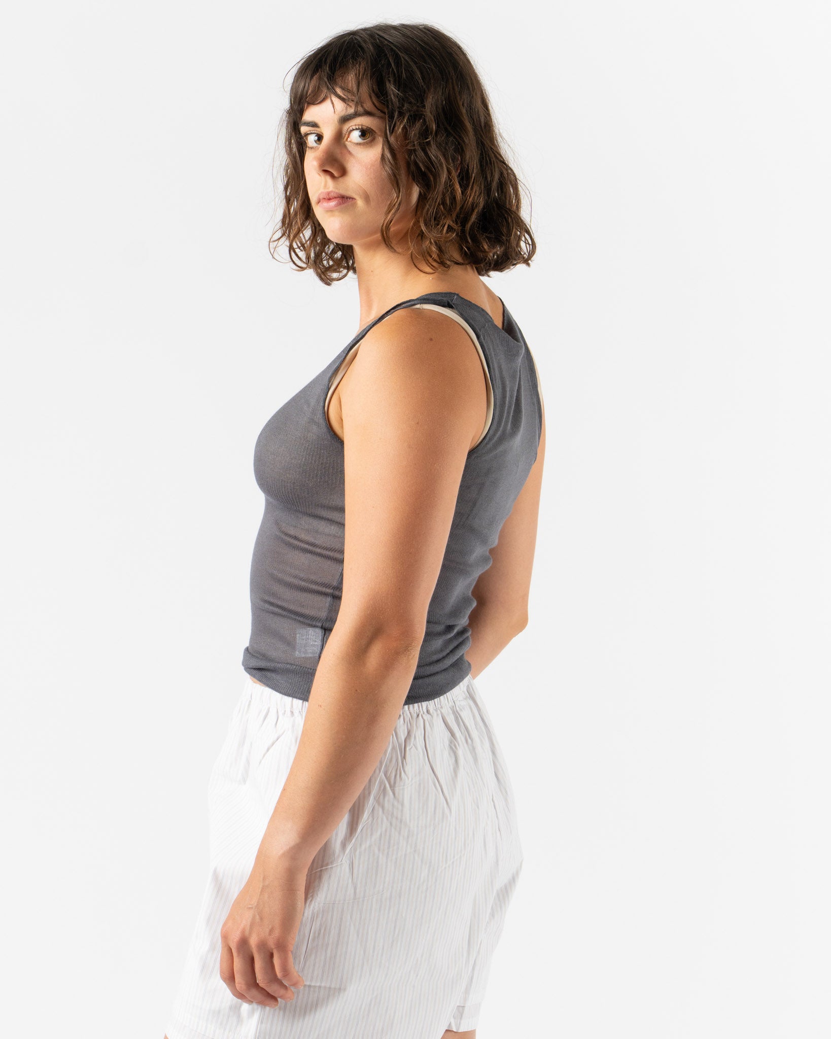 Deiji Studios Knit Tank in Steel
