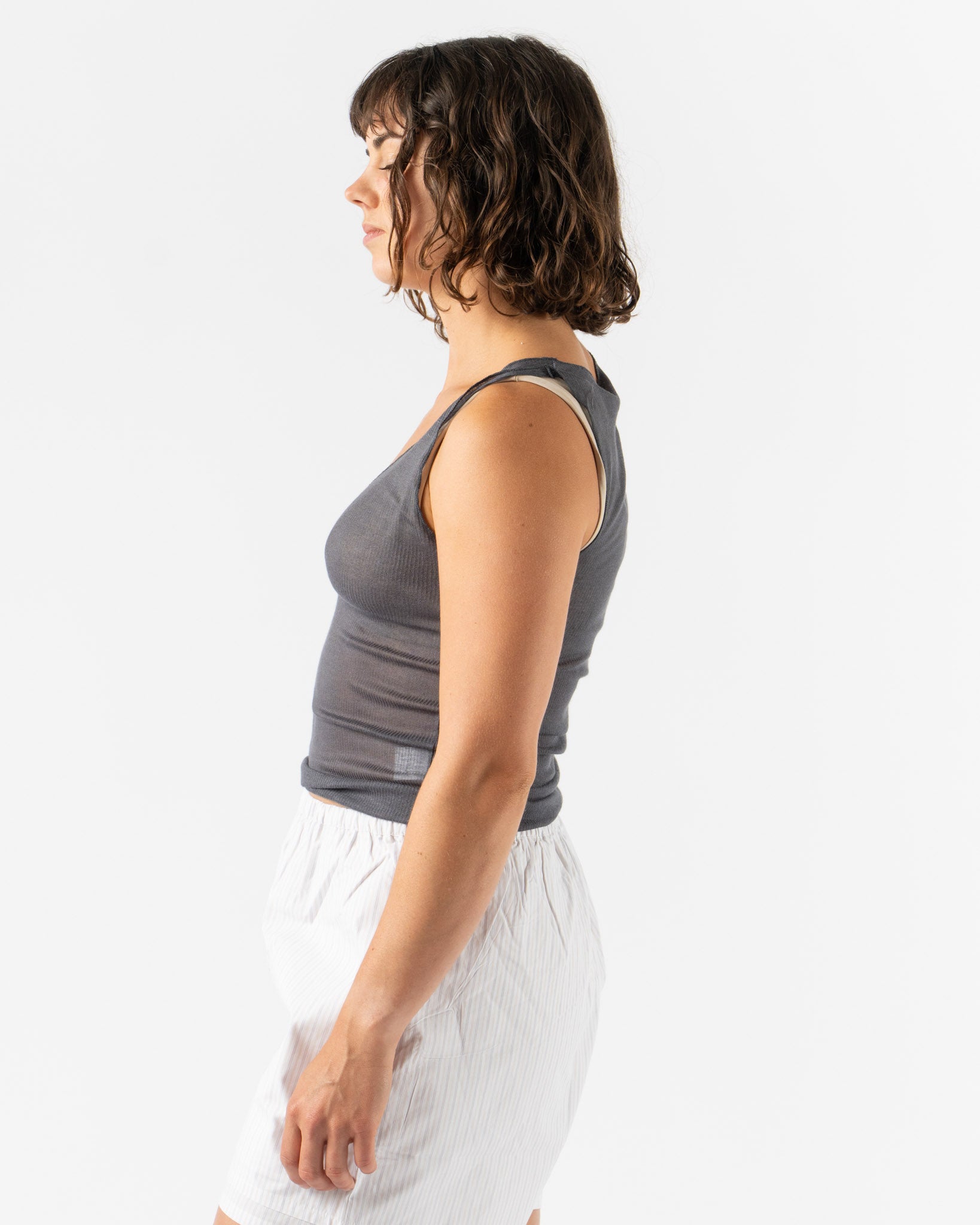 Deiji Studios Knit Tank in Steel