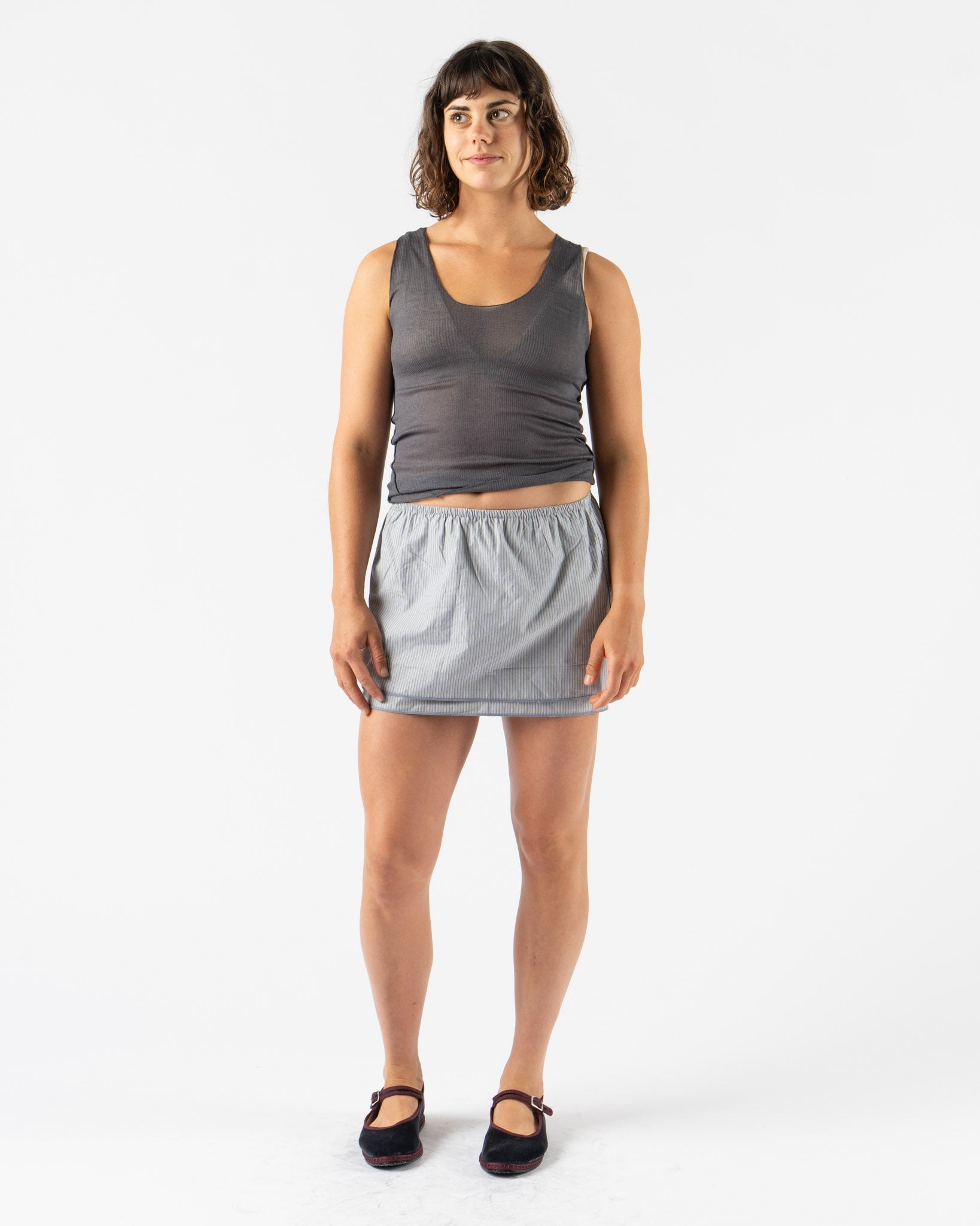 Deiji Studios Layered Skirt in Sky Stripe