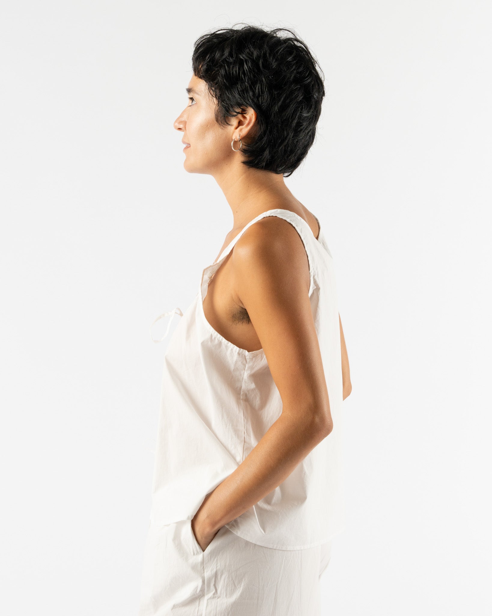Deiji Studios Cotton Bind Top in White