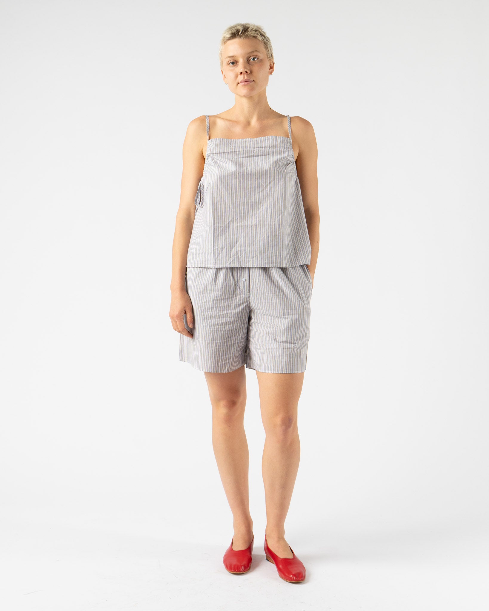Deiji Studios Long Boxer in Seas Stripe