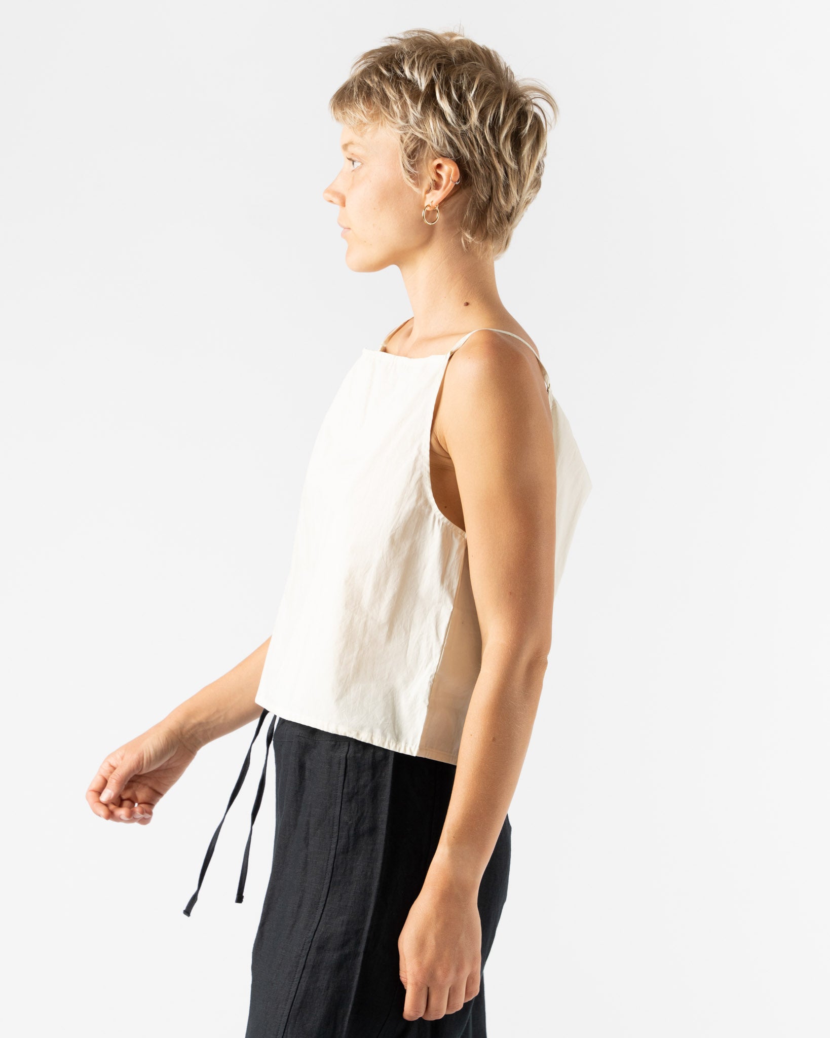 Deiji Studios Simple Top in Butter White