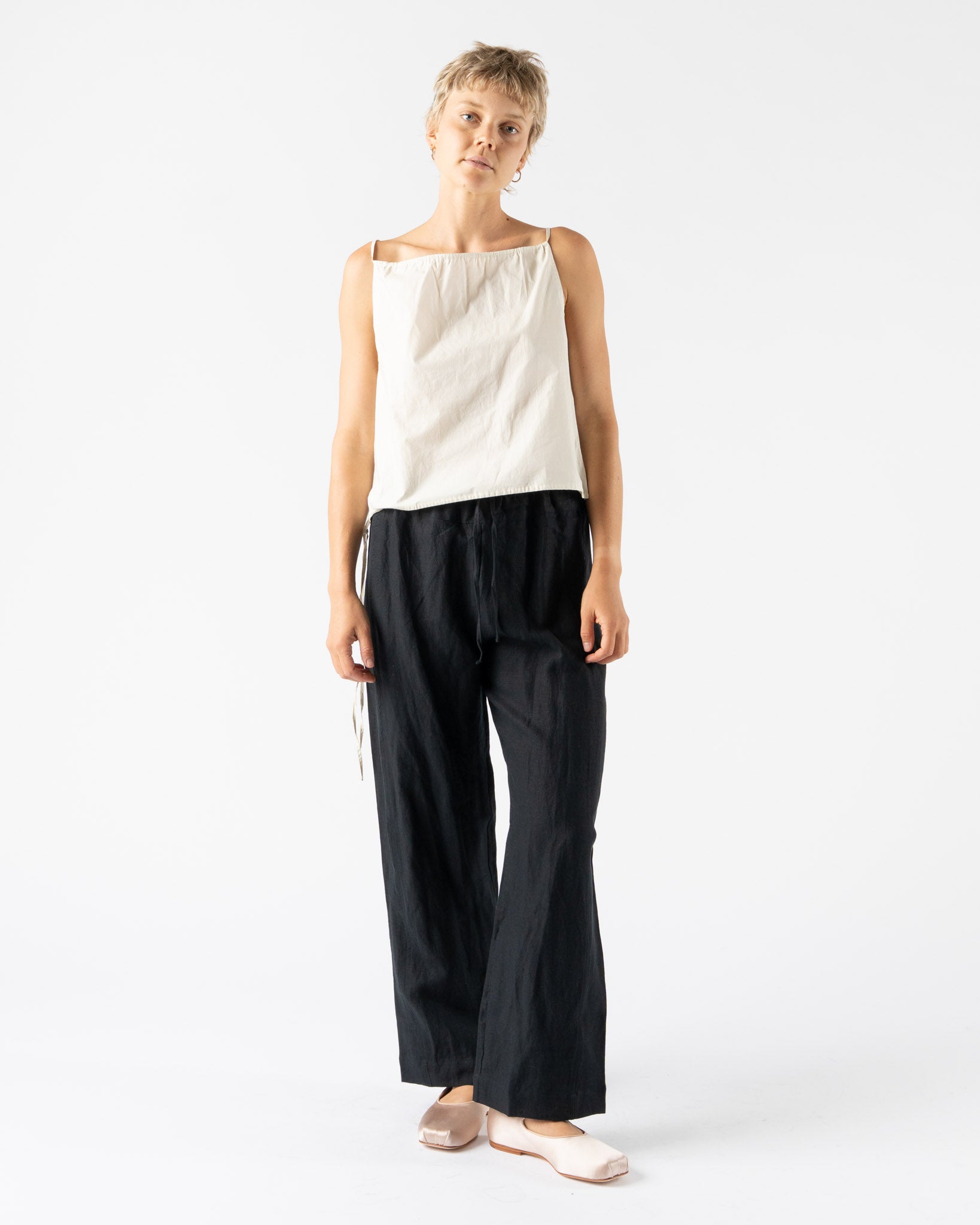 Deiji Studios Simple Top in Butter White