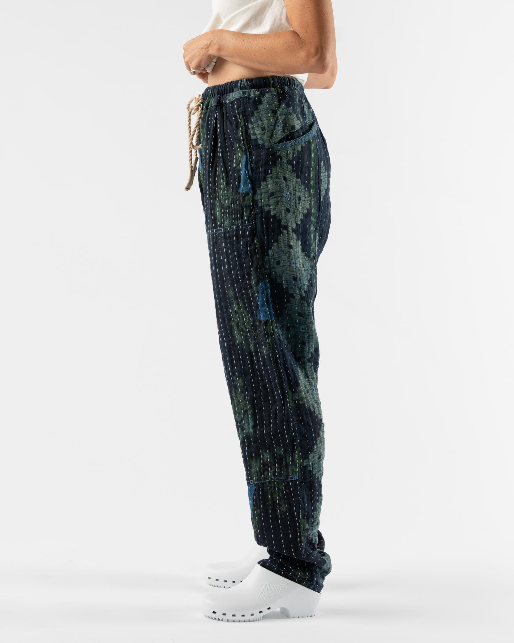 Dr. Collectors P70 Pleated Easy Pant in Vintage Kantha Indigo