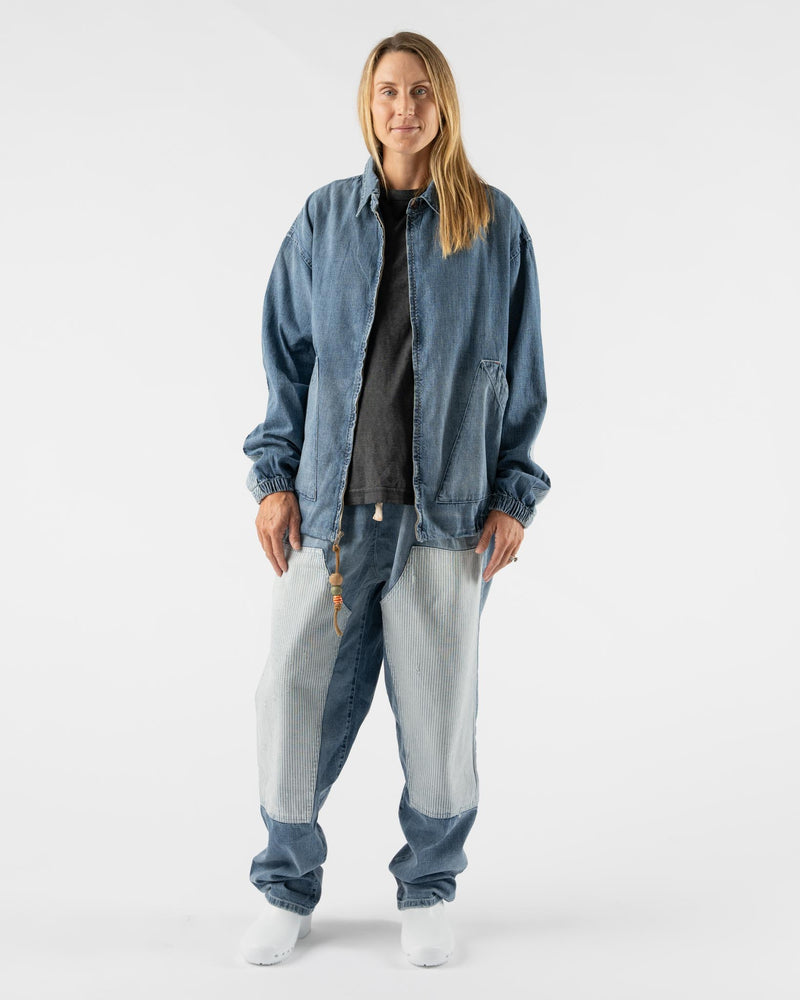 Dr. Collectors P70 Pleated Easy Pant in Sunfaded Denim