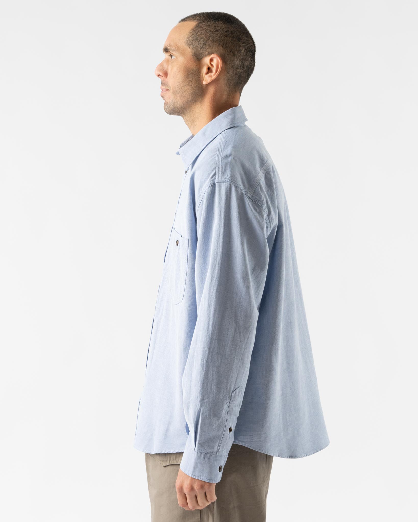 Eat Dust Mechanic Shirt in Blue