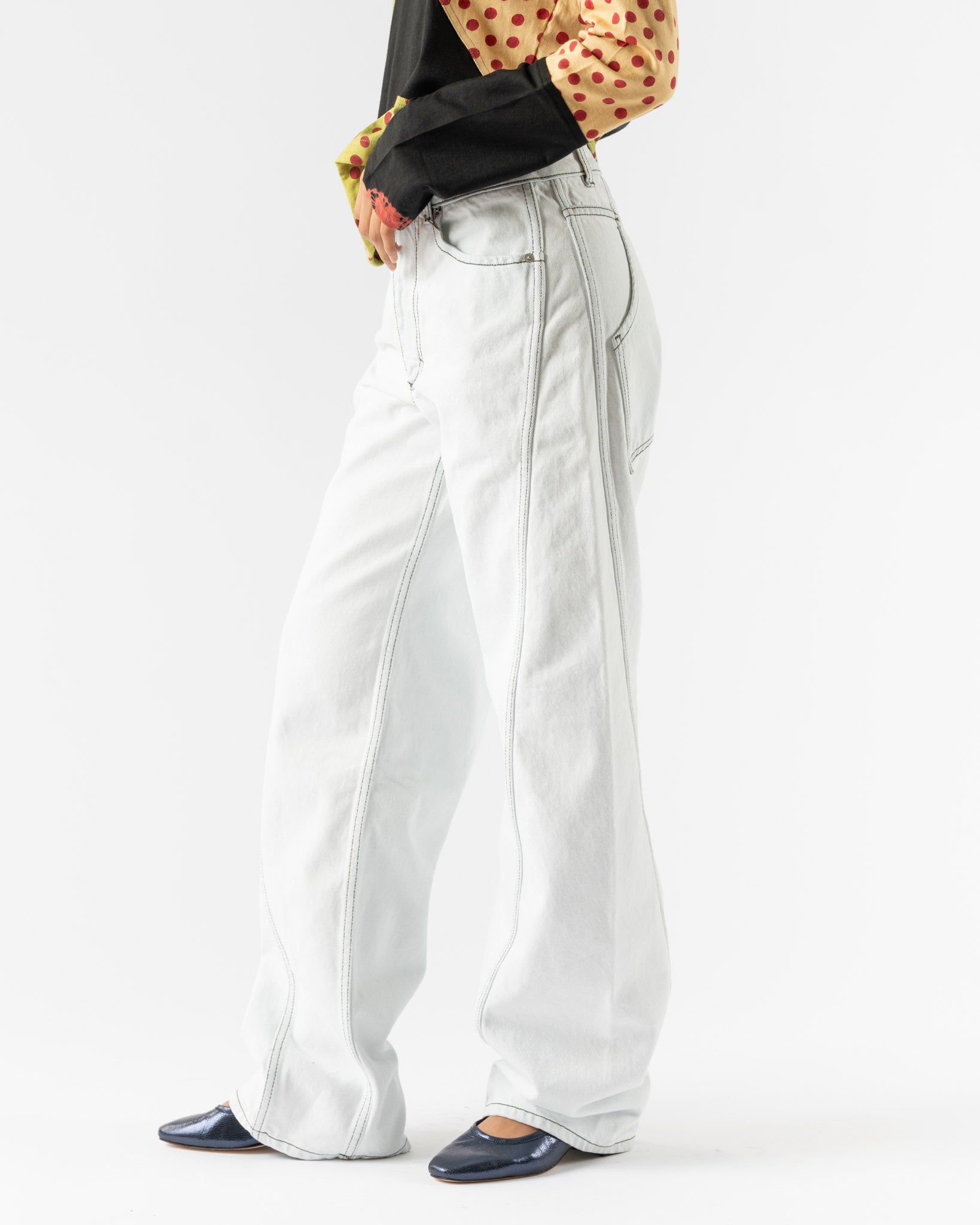 Eckhaus Latta Bend Jean in Chalk