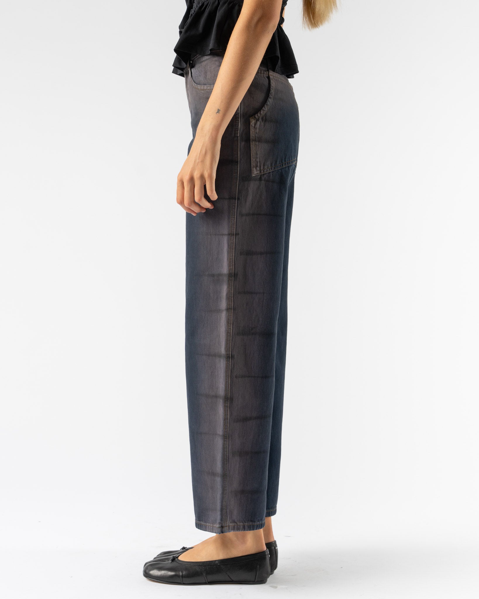 Eckhaus Latta Wide Leg Jean in Wrinkle