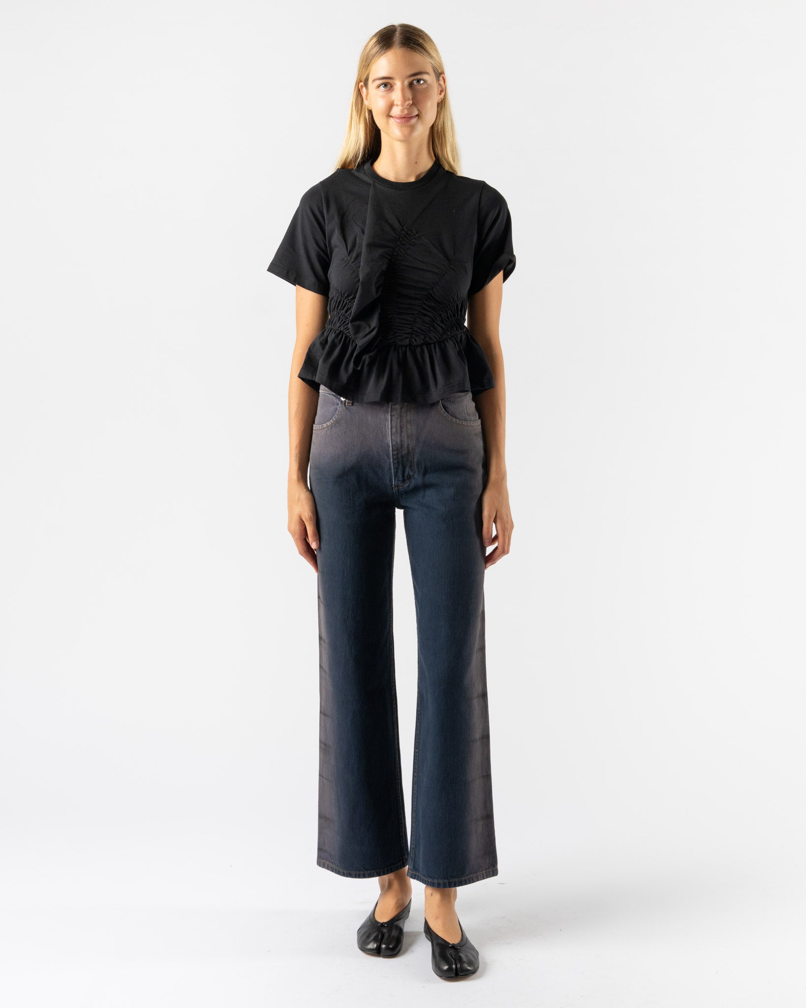 Eckhaus Latta Wide Leg Jean in Wrinkle