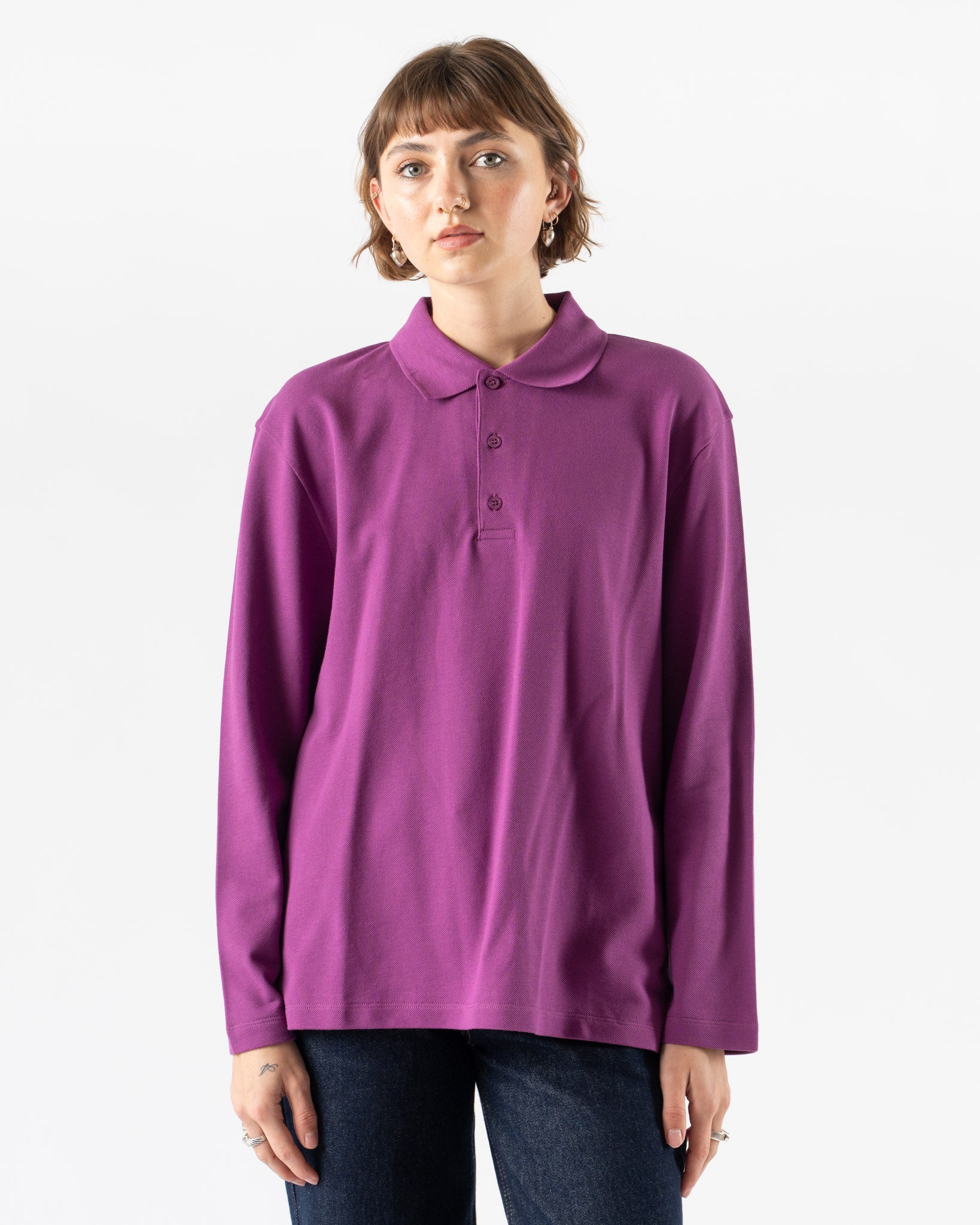 FLORE FLORE Diana Polo in Navy Curated at Jake and Jones
