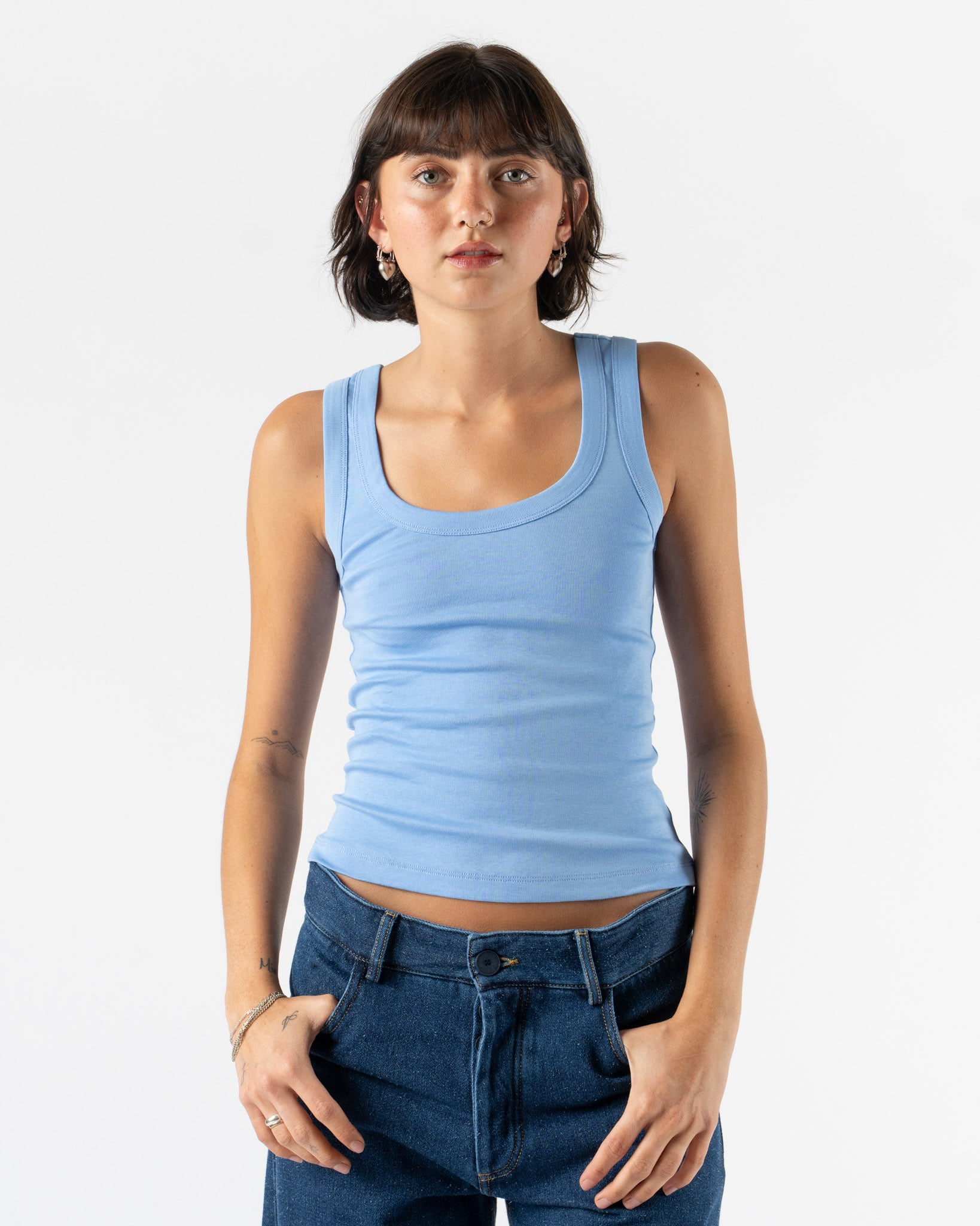 FLORE FLORE Hillie Tank in Baby Blue