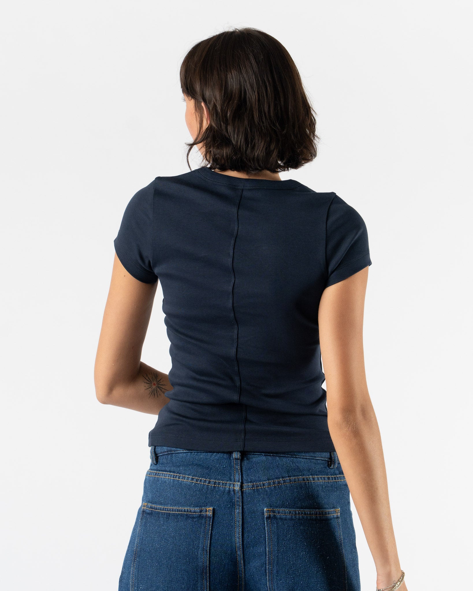 FLORE FLORE Jill Baby Tee in Navy