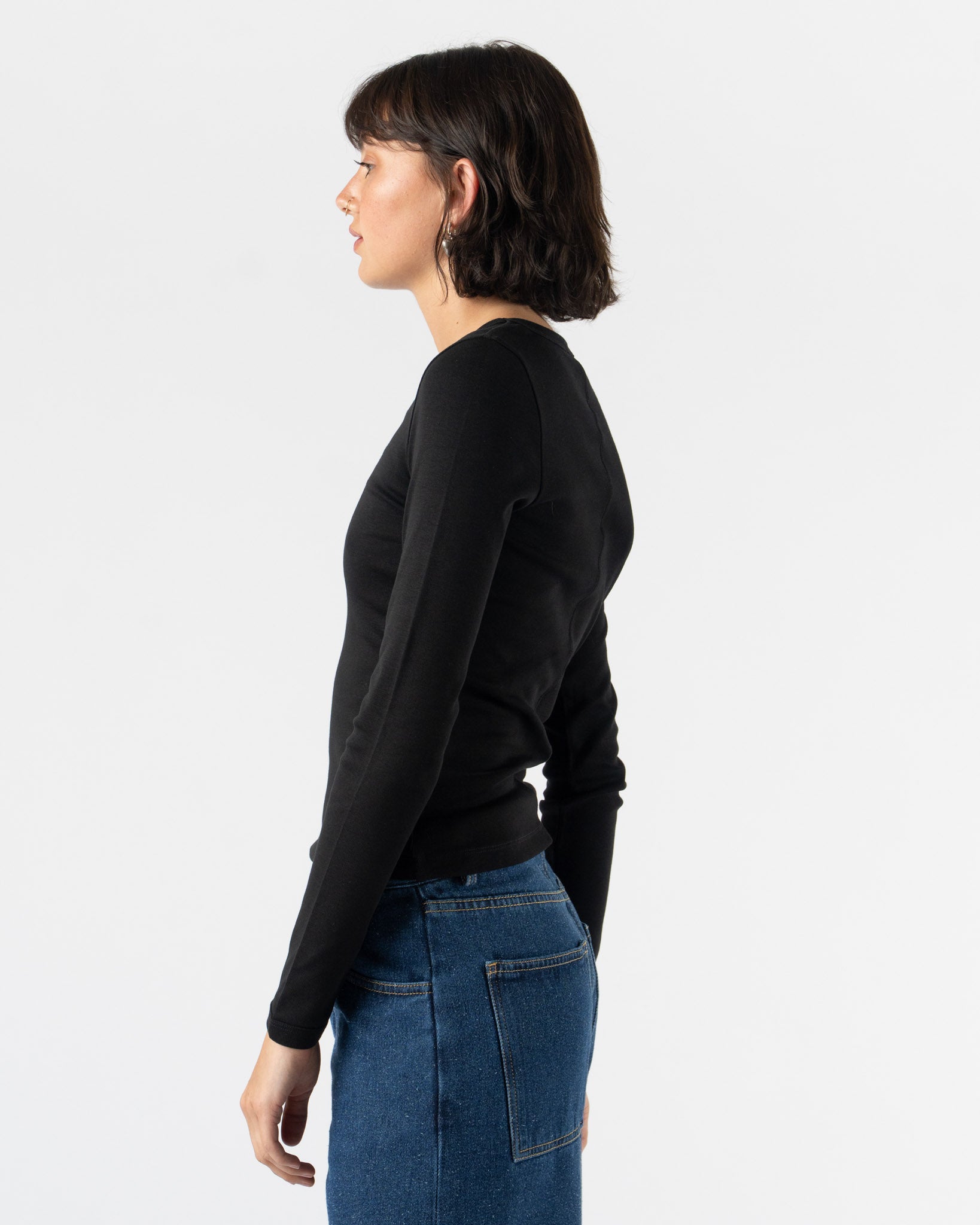 FLORE FLORE Jill Long Sleeve in Black