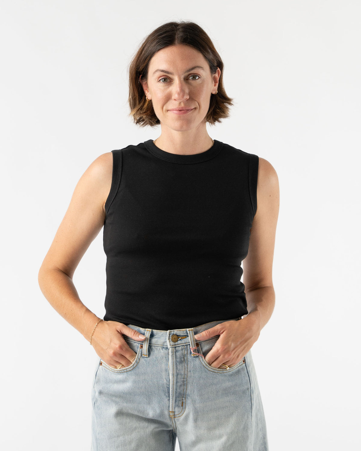 FLORE FLORE Esmé Tank in Black Curated at Jake and Jones