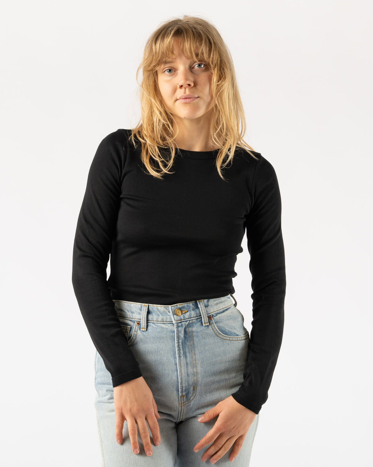 FLORE FLORE Olivia Long Sleeve in Black Curated at Jake and Jones