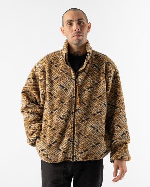 orSlow Boa Fleece Jacket in African Pattern