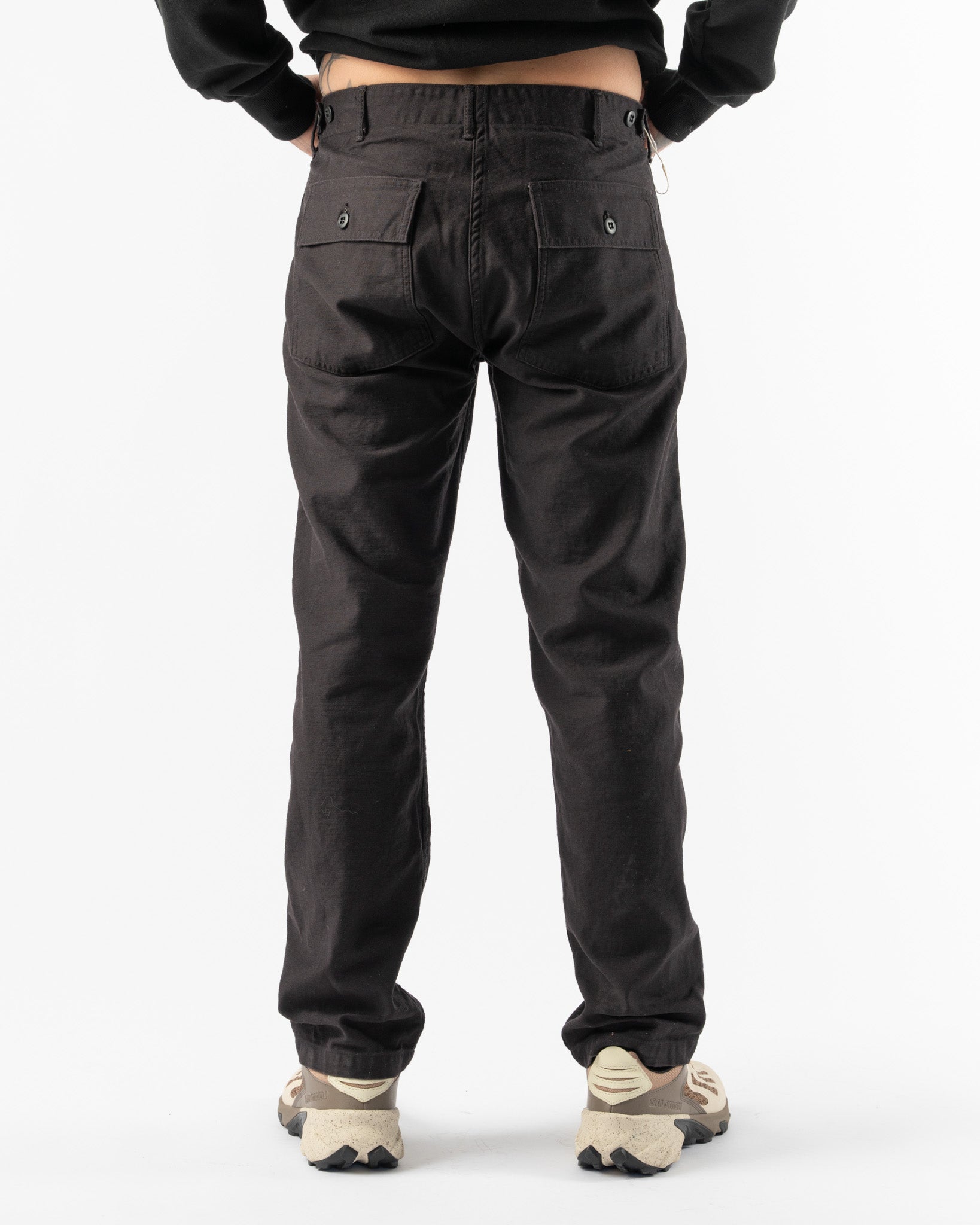 orSlow Slim Fit Fatigue Pants in Black