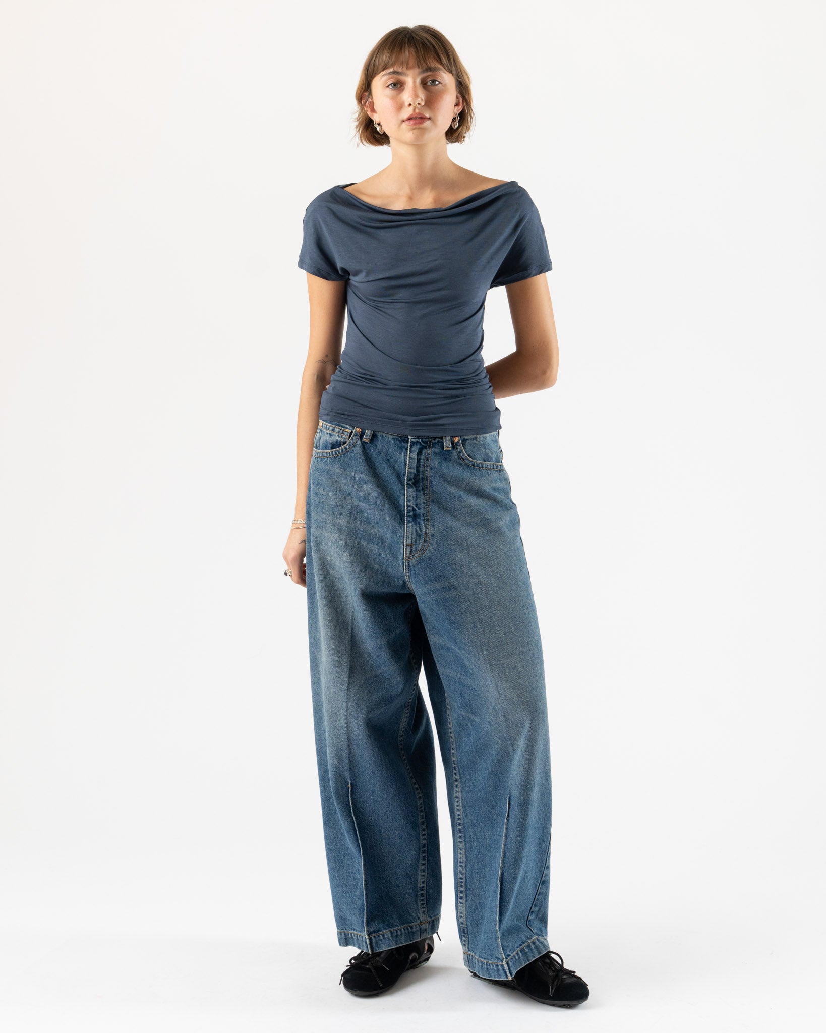 Fruity Booty Jacques Top in Navy