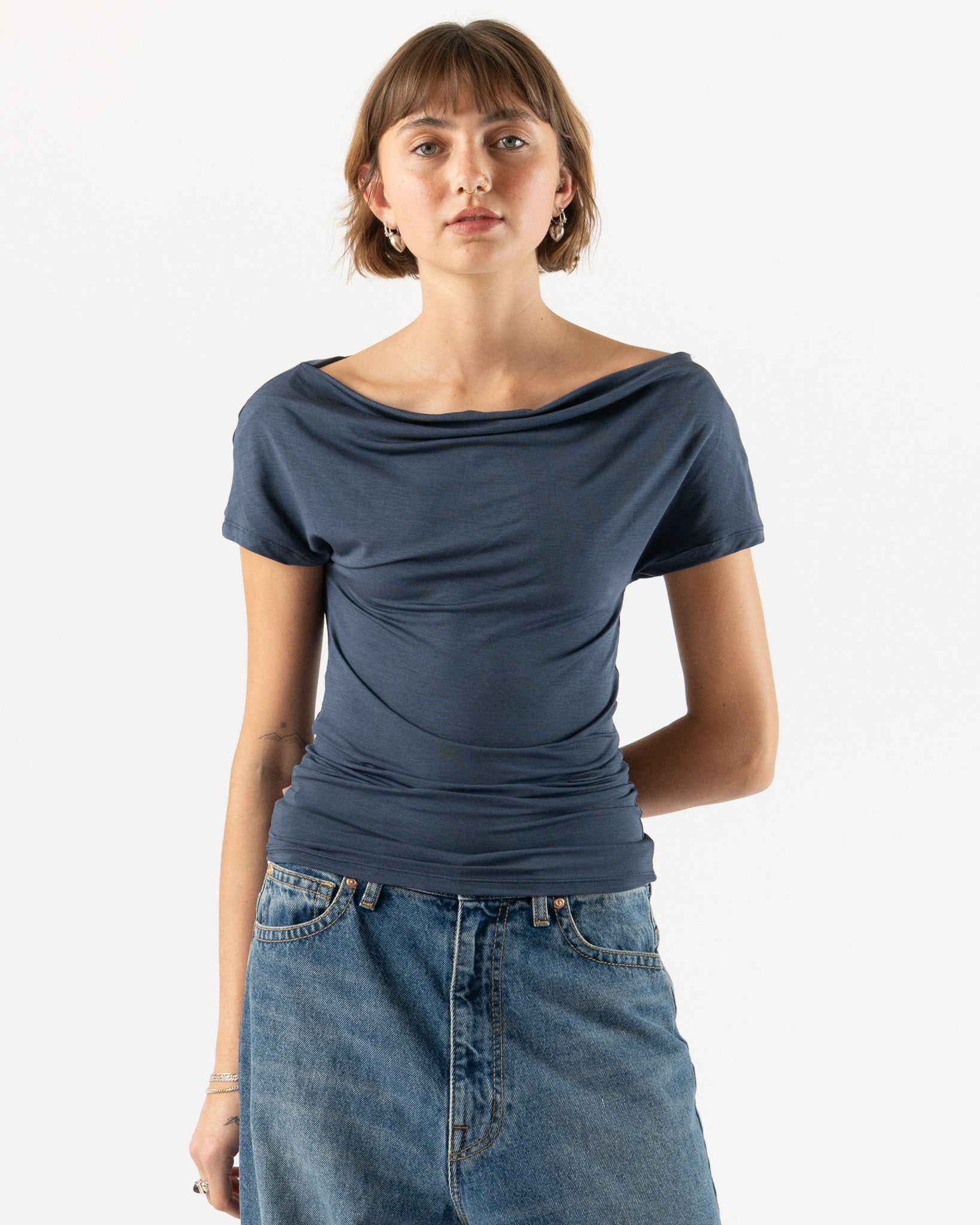 Fruity Booty Jacques Top in Navy