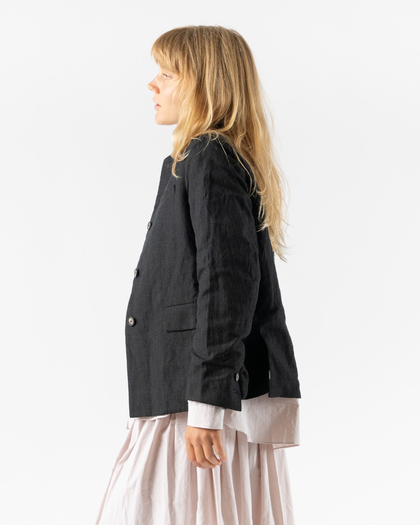 Bergfabel Giulia Jacket in Charcoal Check
