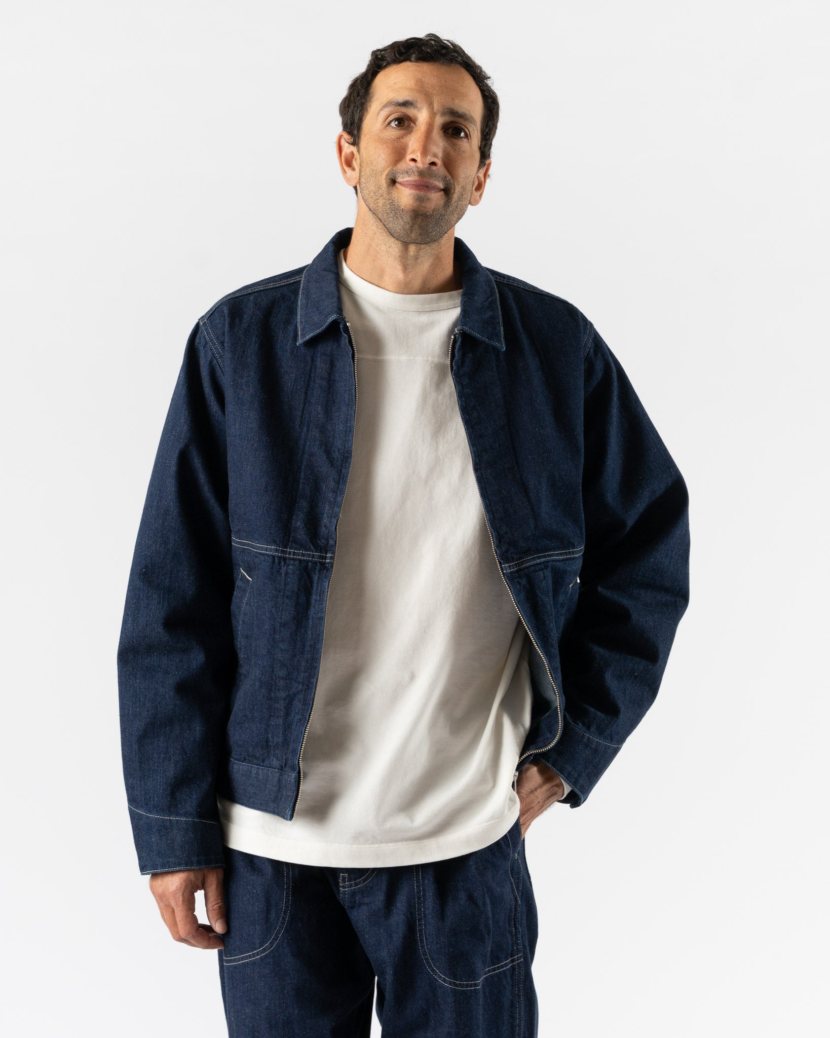 Gramicci Japanese Slub Denim Jacket in Indigo